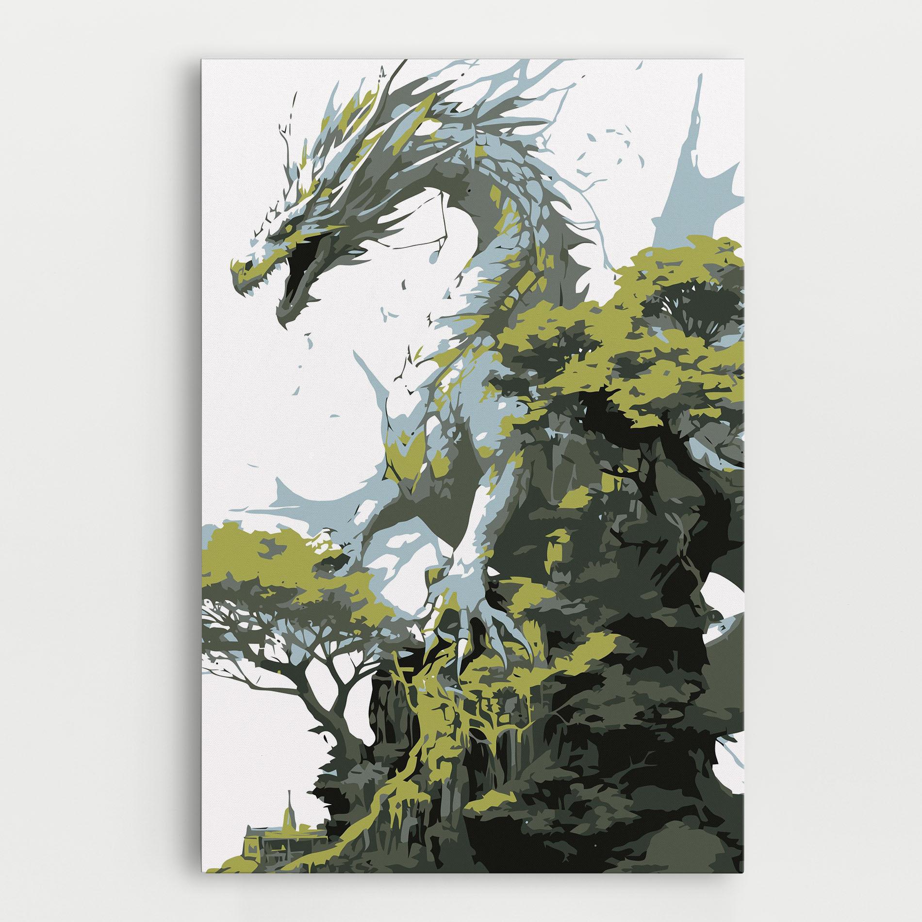 Leinwandbild Grey Nature Dragon mockup 0