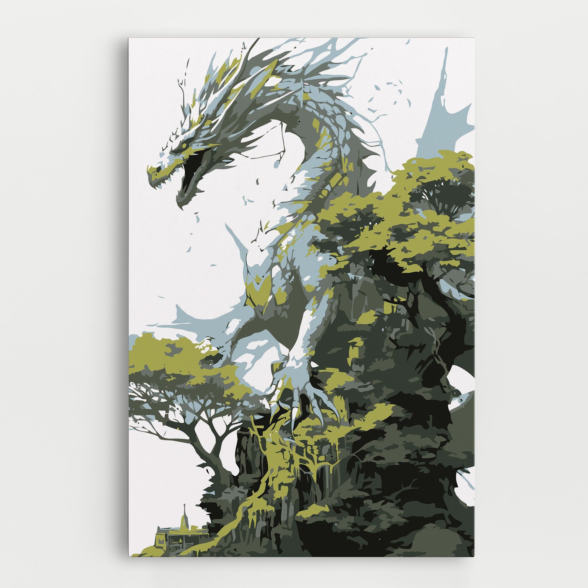 Grey Nature Dragon mockup 0