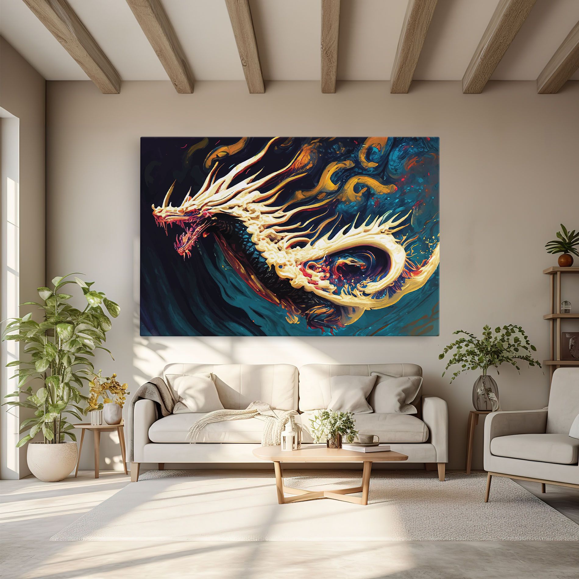 Flying Acrylic Dragon mockup 6
