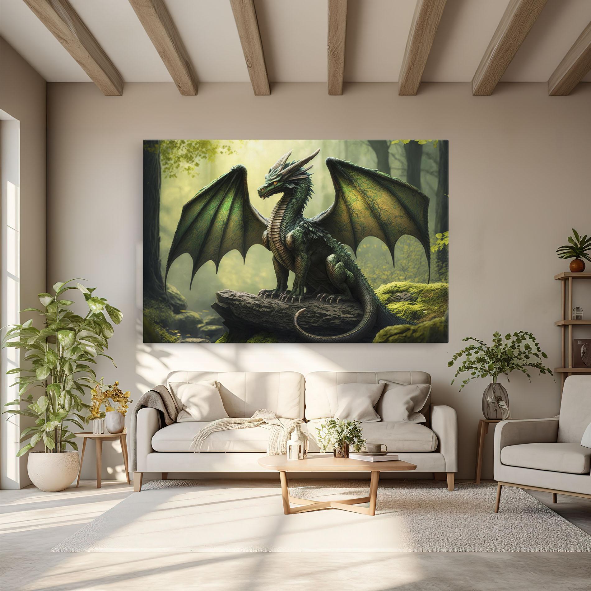 Leinwandbild Green Dragon mockup 6