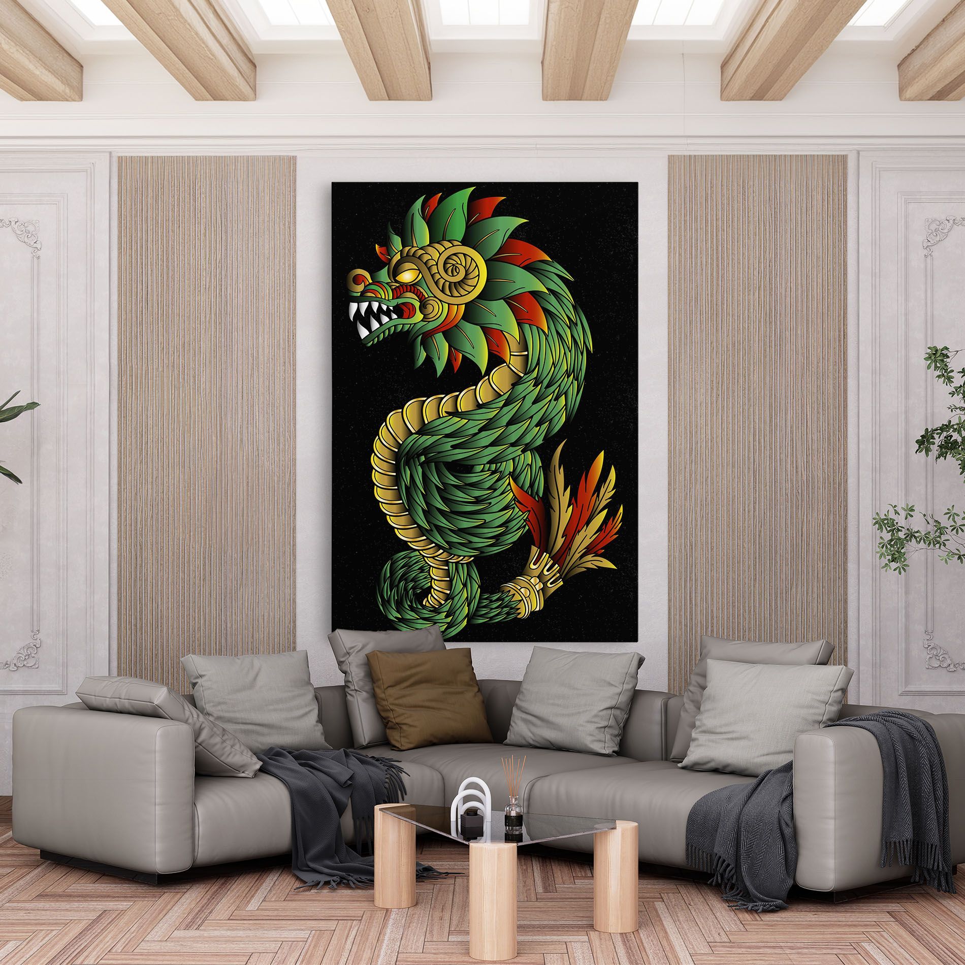 Green Yellow Dragon mockup 6