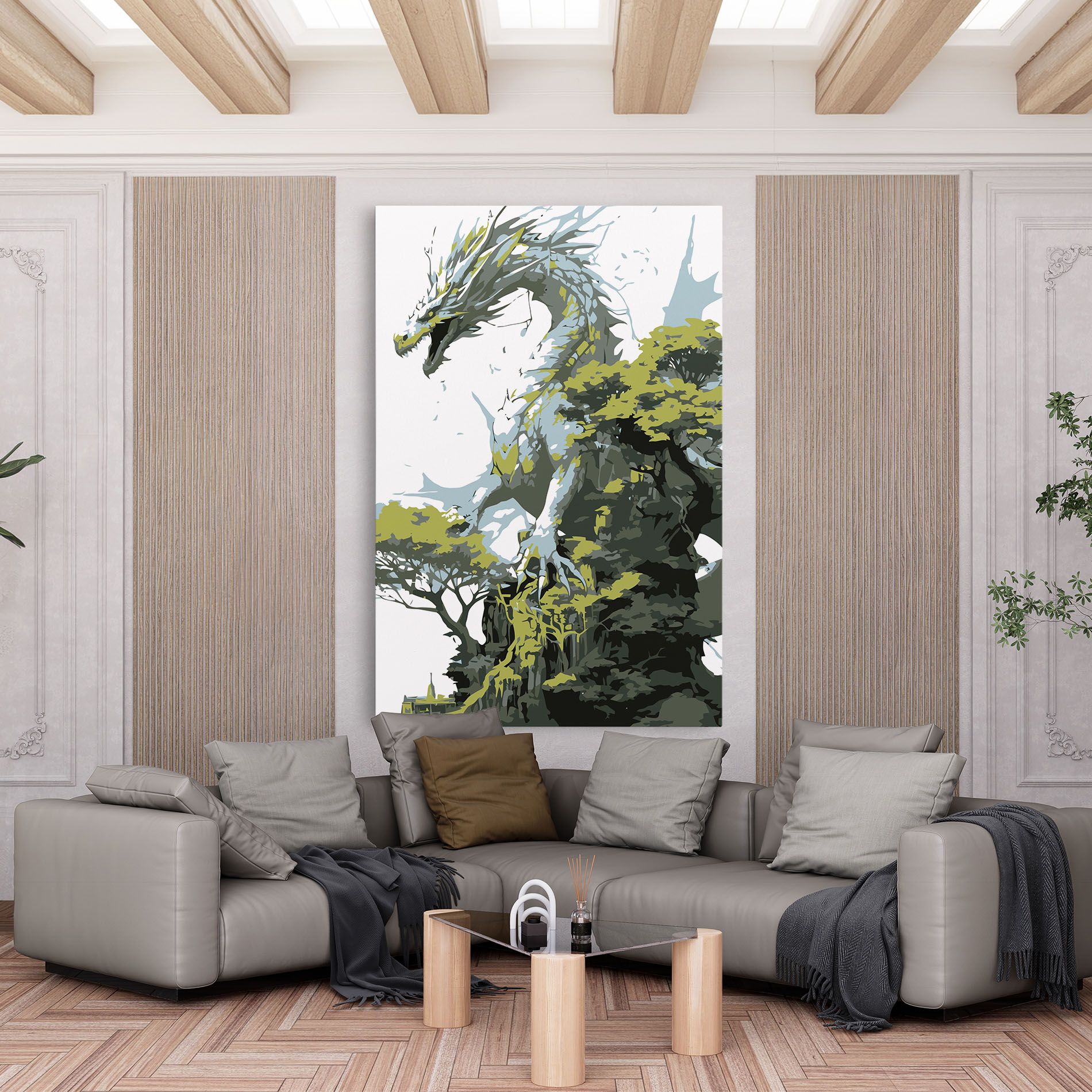 Grey Nature Dragon mockup 6