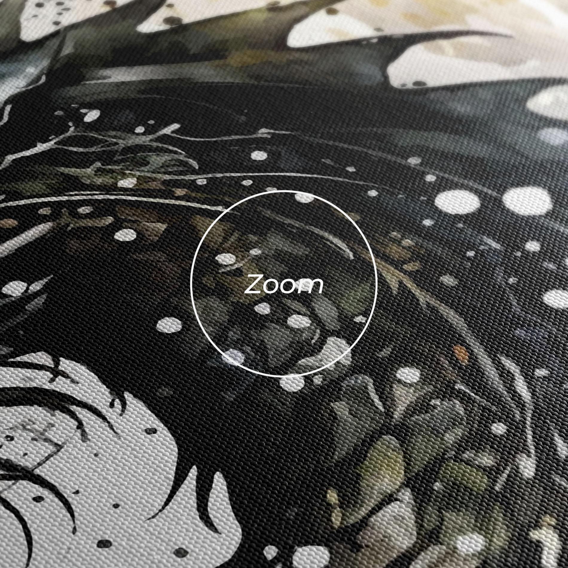 Leinwandbild Black Dragon Art mockup 3