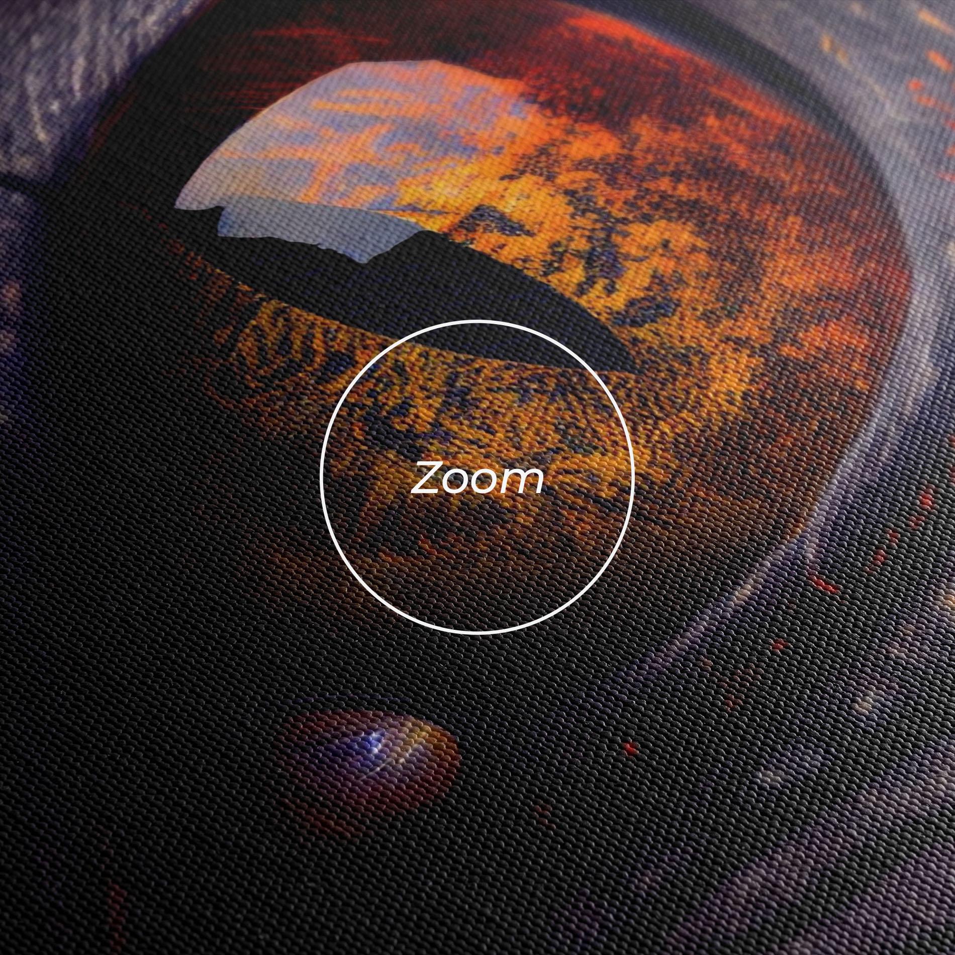 Leinwandbild Close Up Red Eye Dragon mockup 3