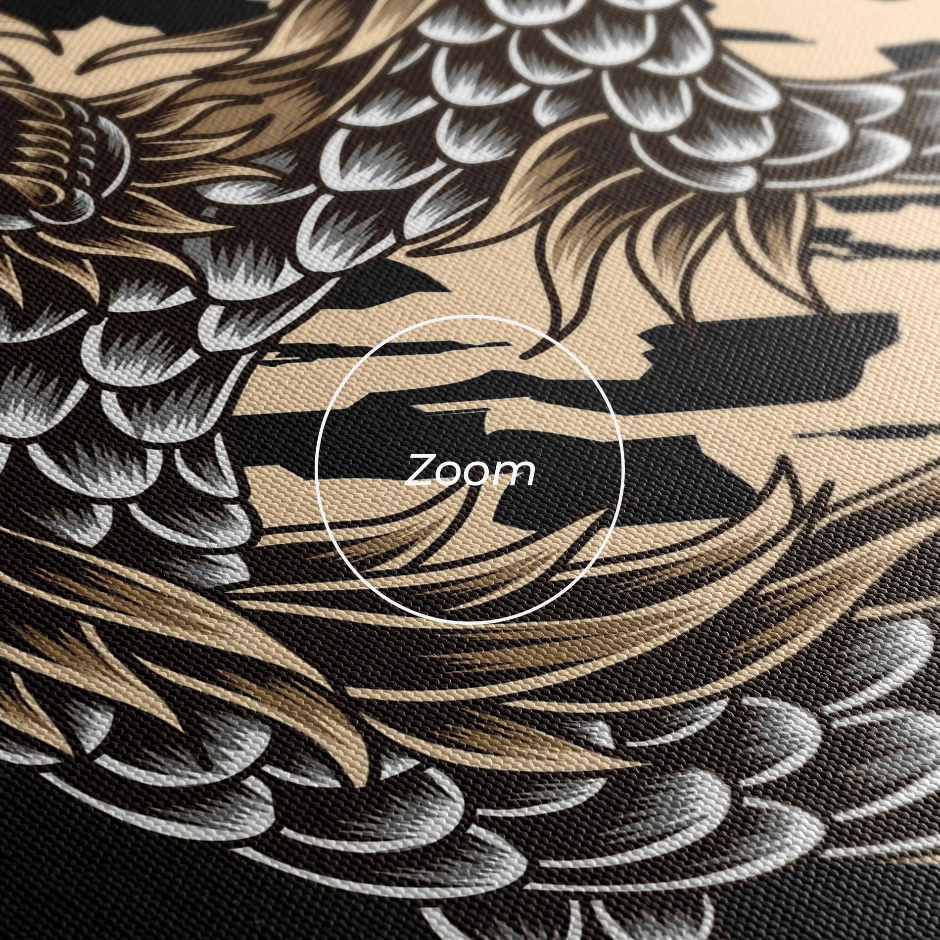 Leinwandbild Cream Moon Dragon mockup 3