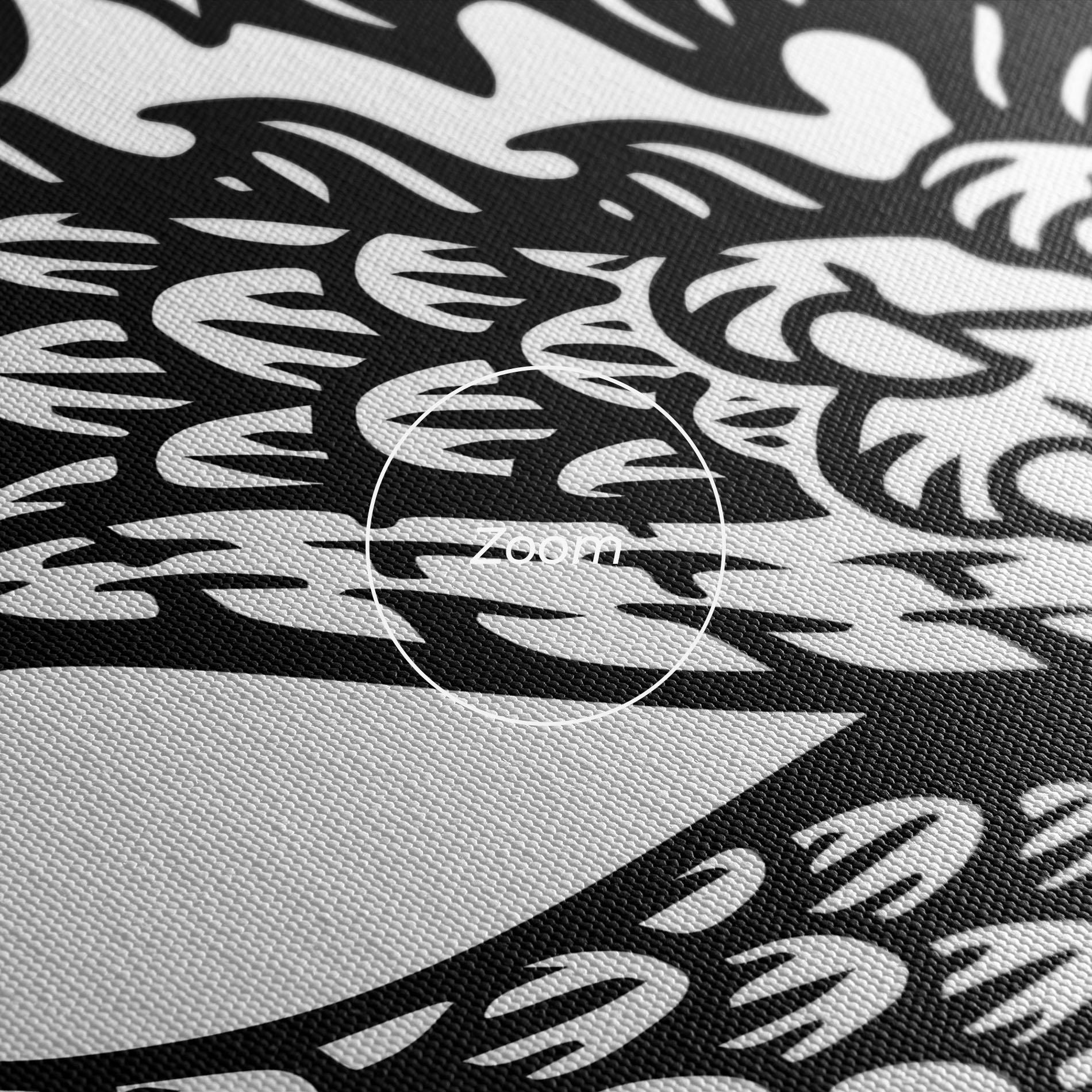 Leinwandbild Dragon Black Line mockup 3