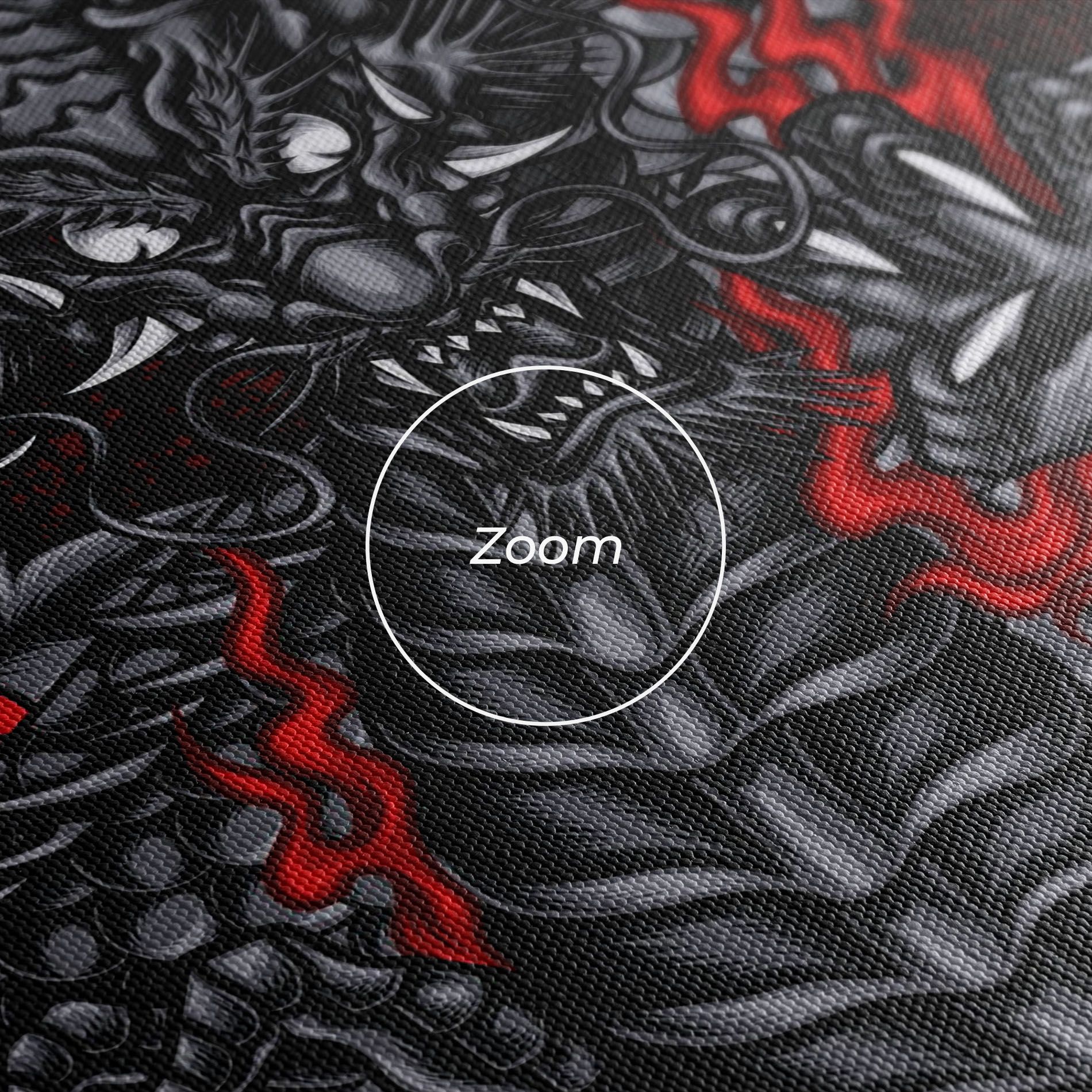 Red Flower Dragon mockup 3