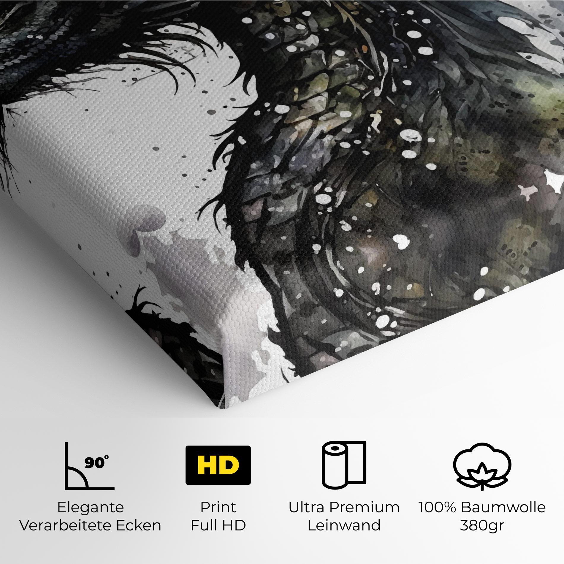 Leinwandbild Black Dragon Art mockup 4