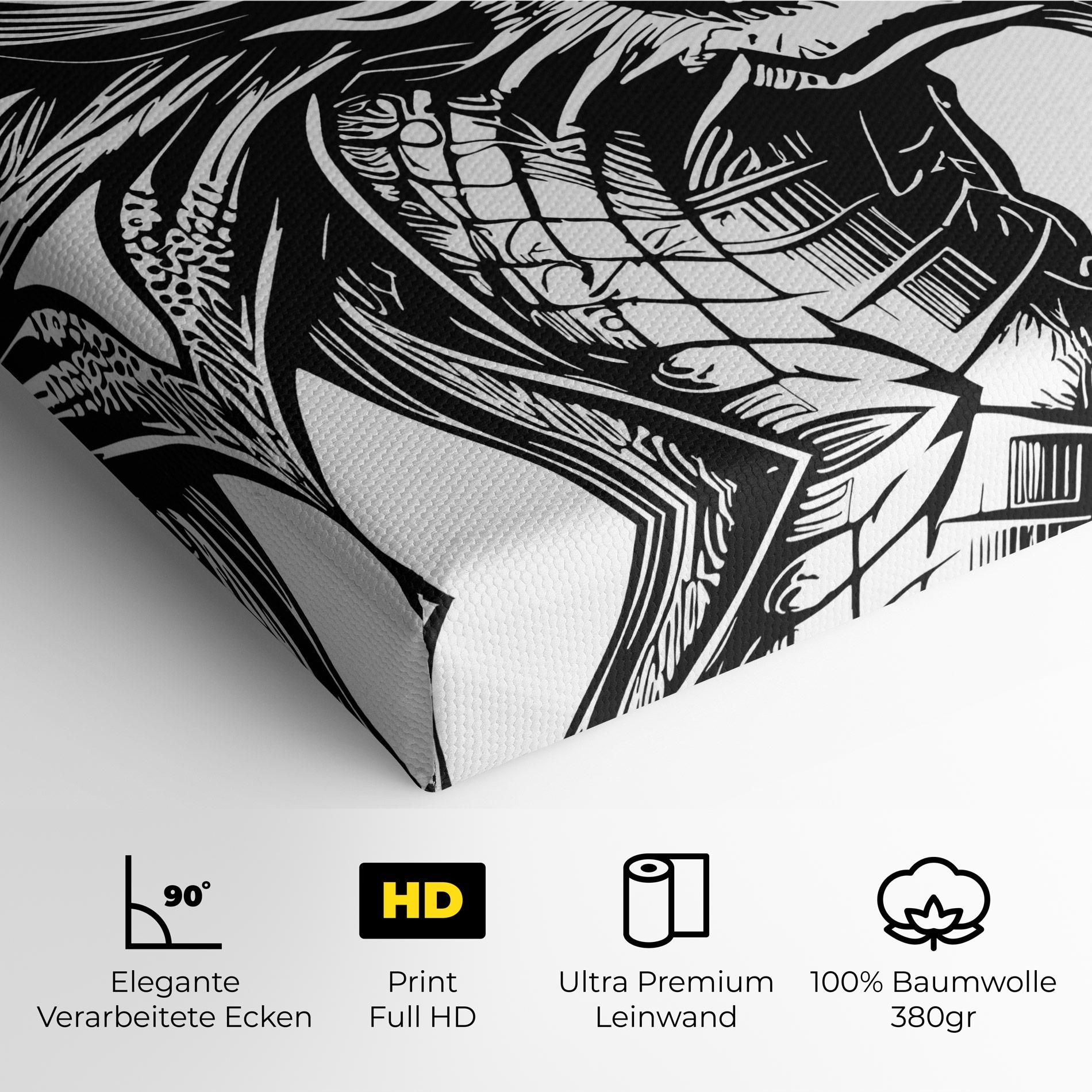 Black Line Dragon mockup 4