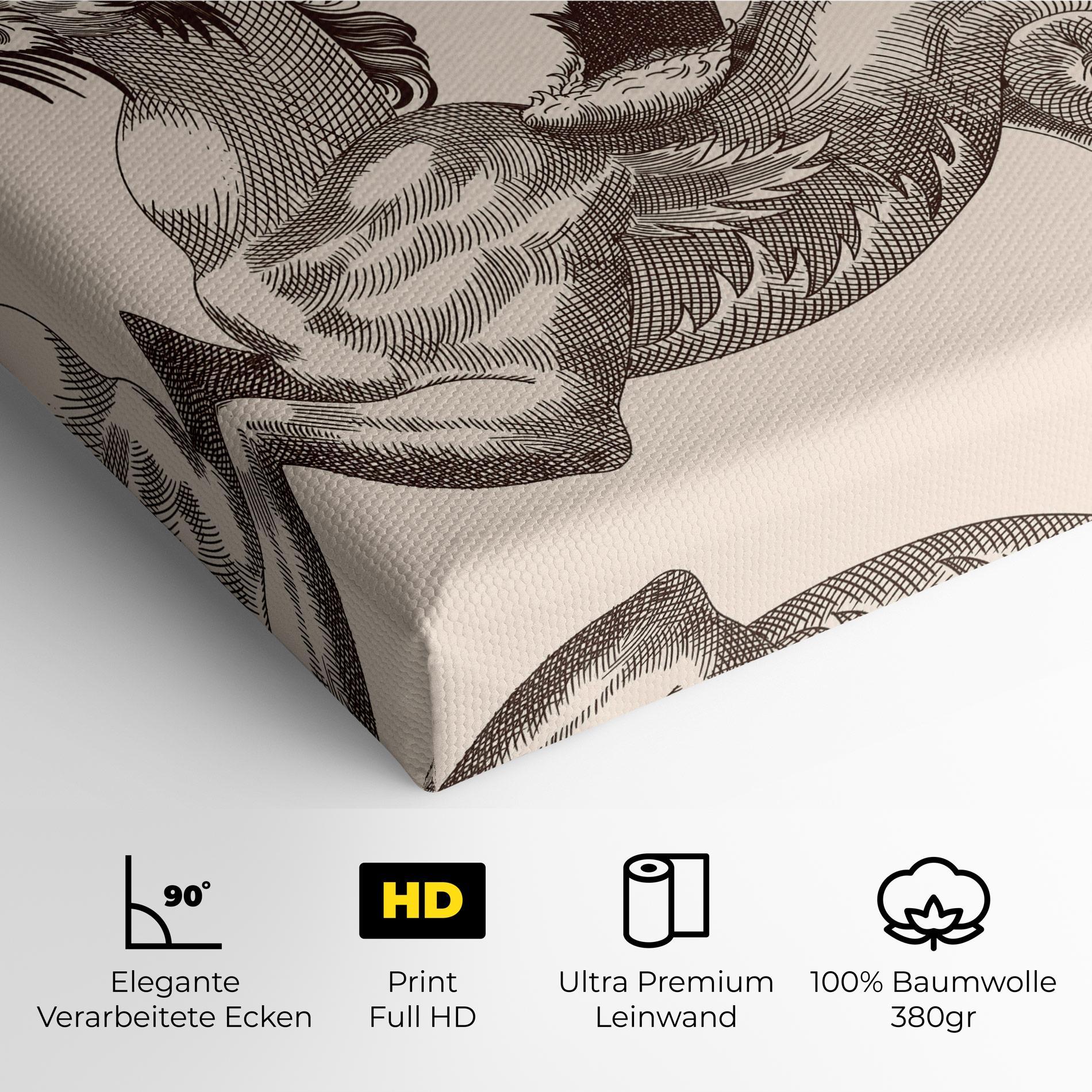 Leinwandbild Brown Dragon mockup 4