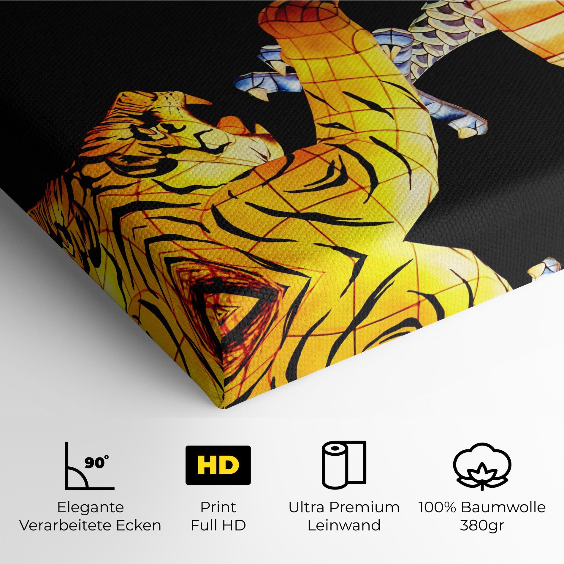 Leinwandbild Chinese Dragon And Tiger mockup 4