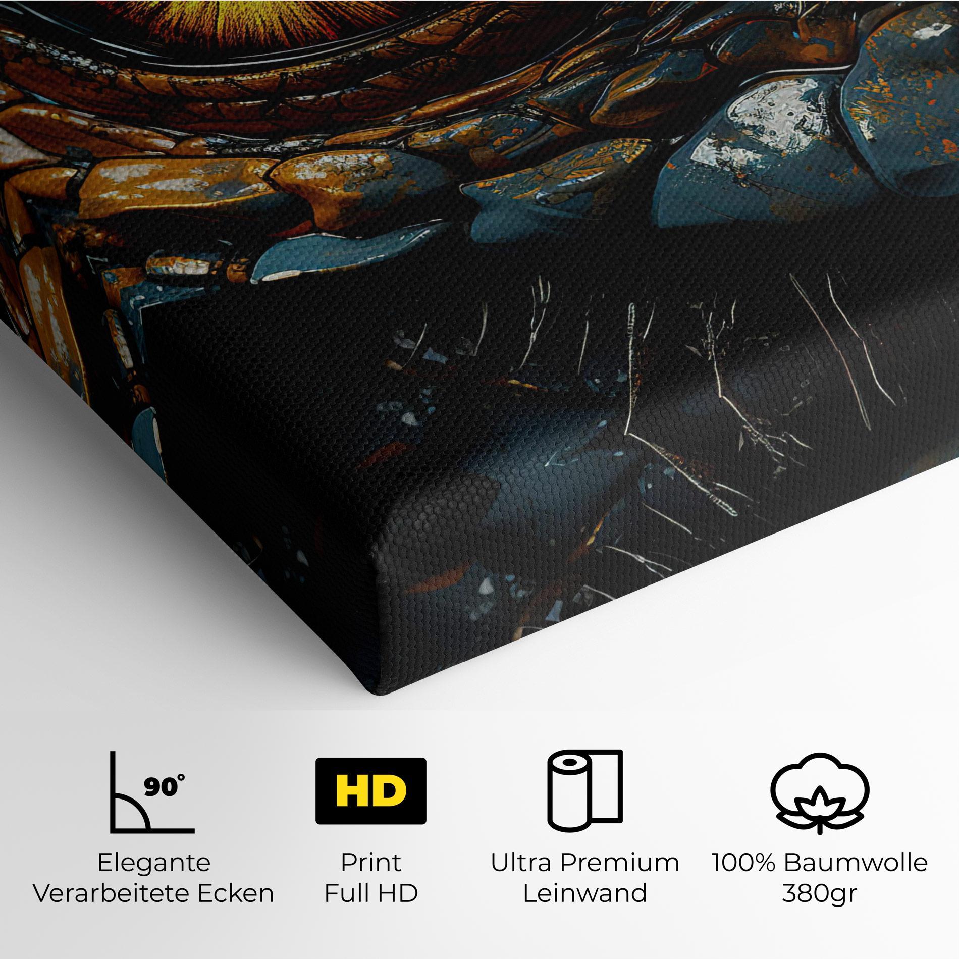 Leinwandbild Yellow Dragon Eye mockup 4