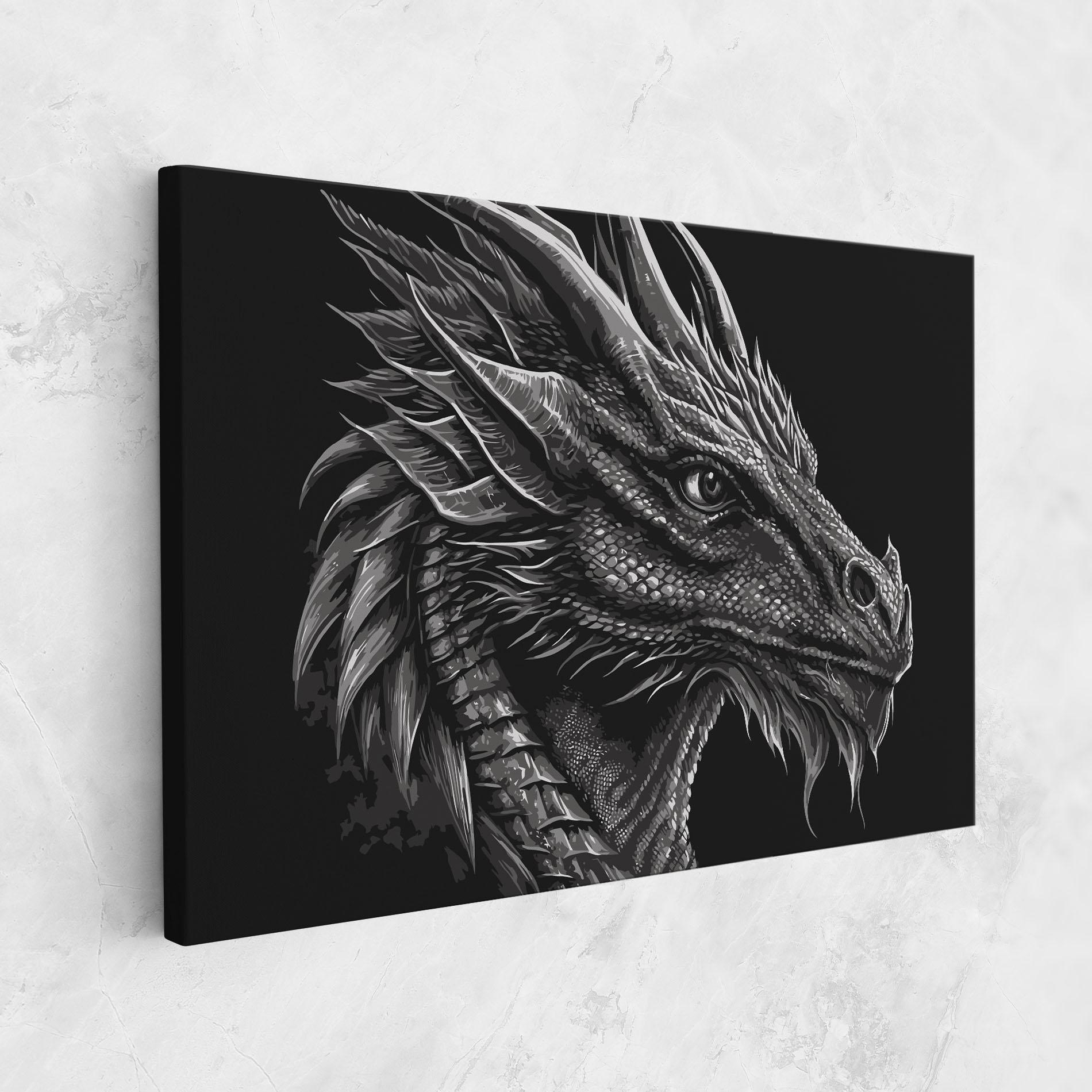 Leinwandbild Grey Dragon mockup 1