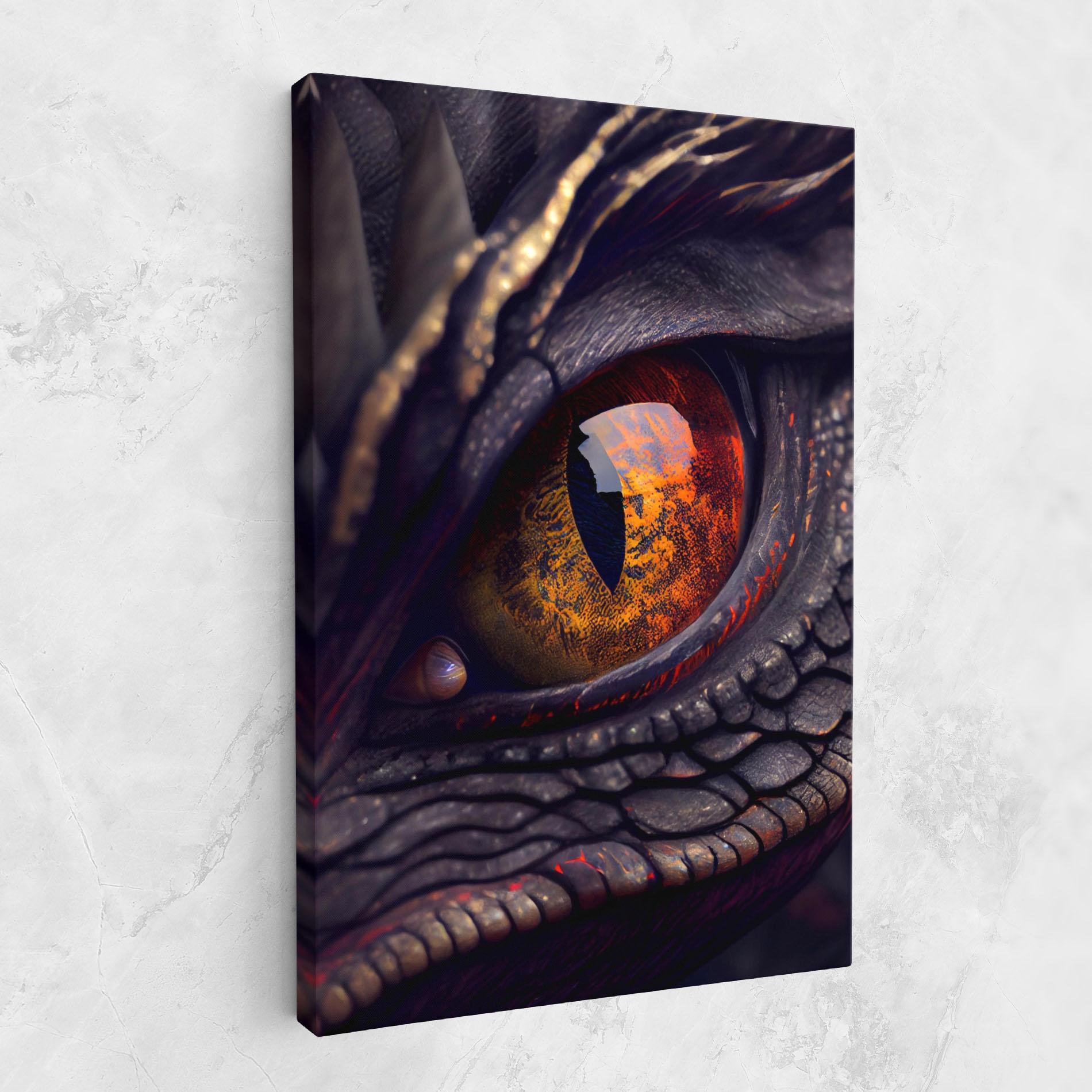 Leinwandbild Close Up Red Eye Dragon mockup 1