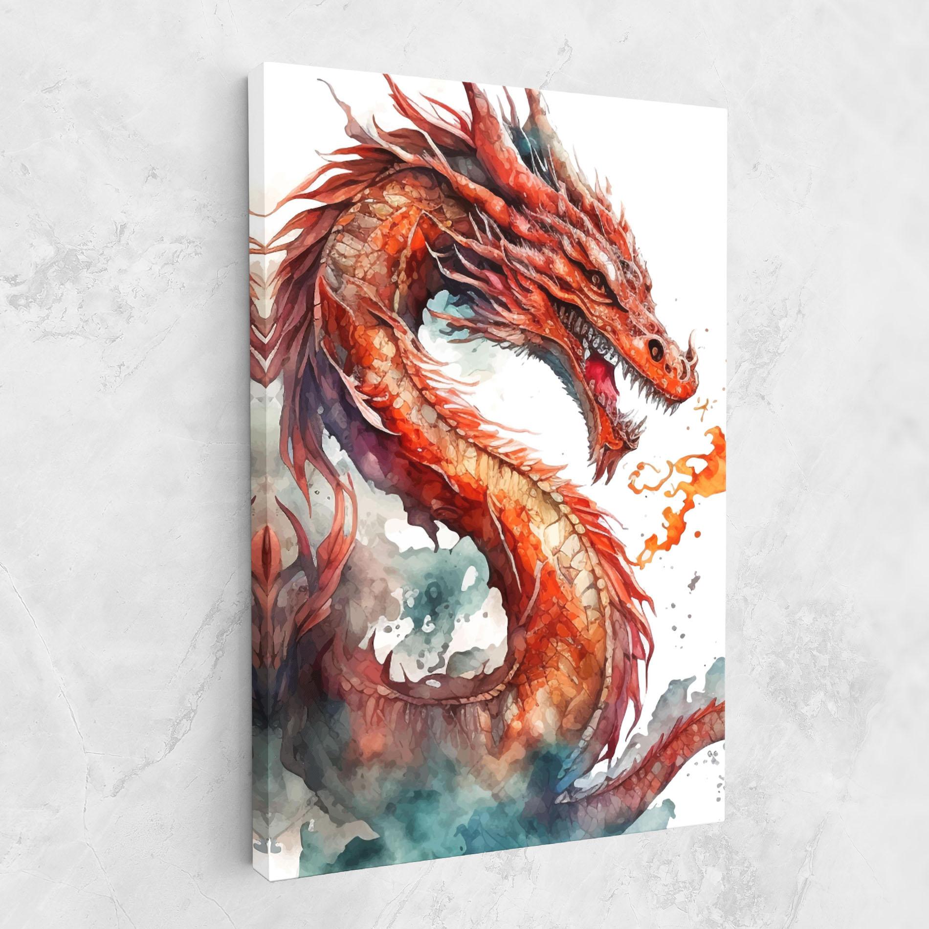 Leinwandbild Fire Dragon mockup 1