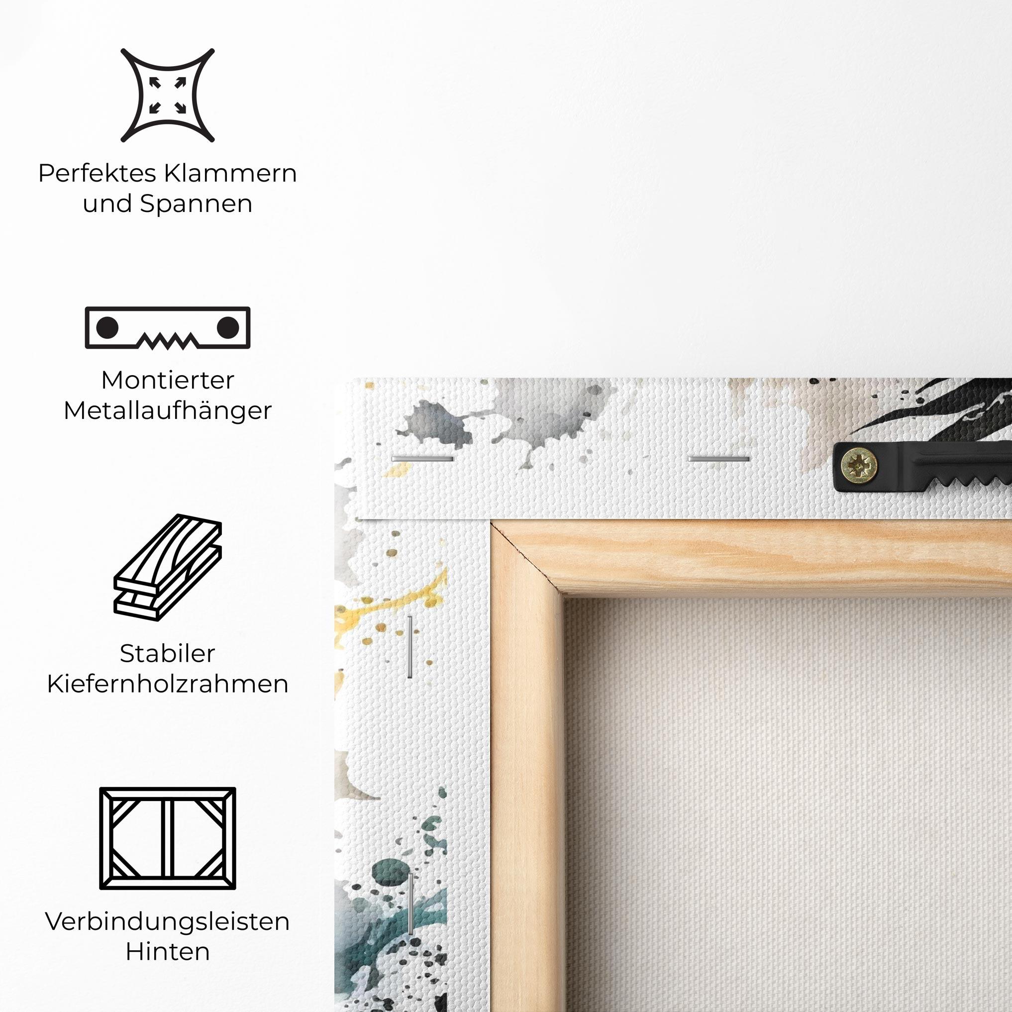 Leinwandbild Black Dragon Art mockup 5