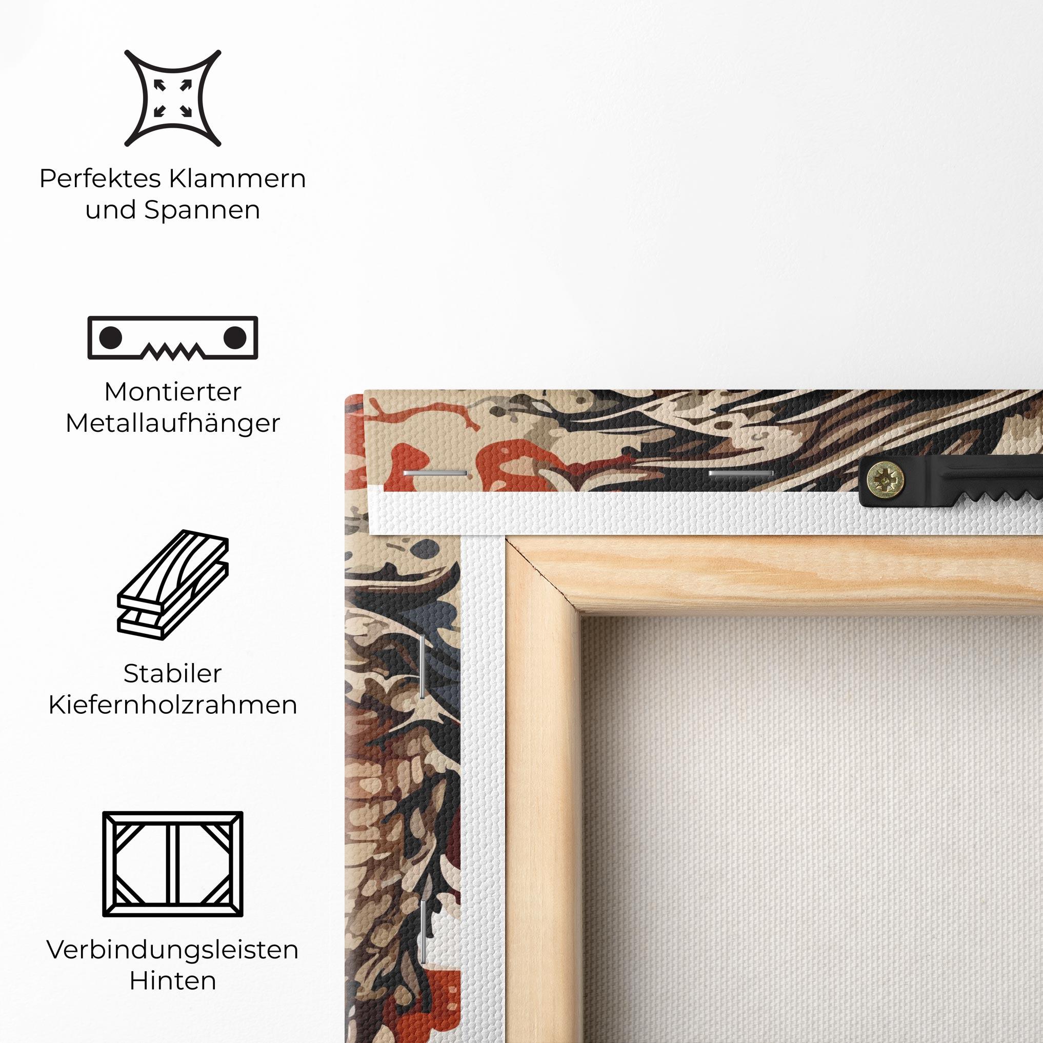 Leinwandbild Cream Dragon Art mockup 5