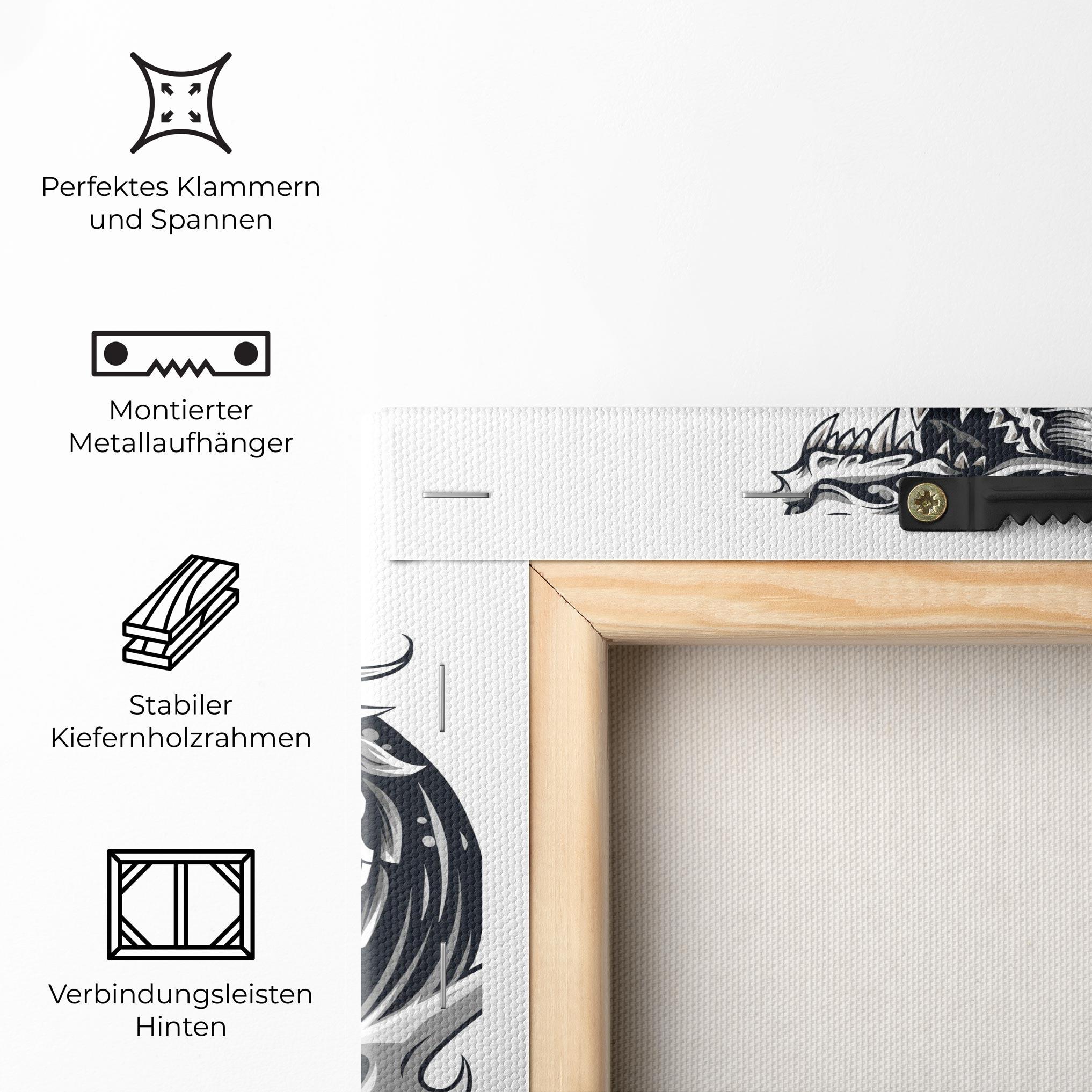 Leinwandbild Dragon Line mockup 5