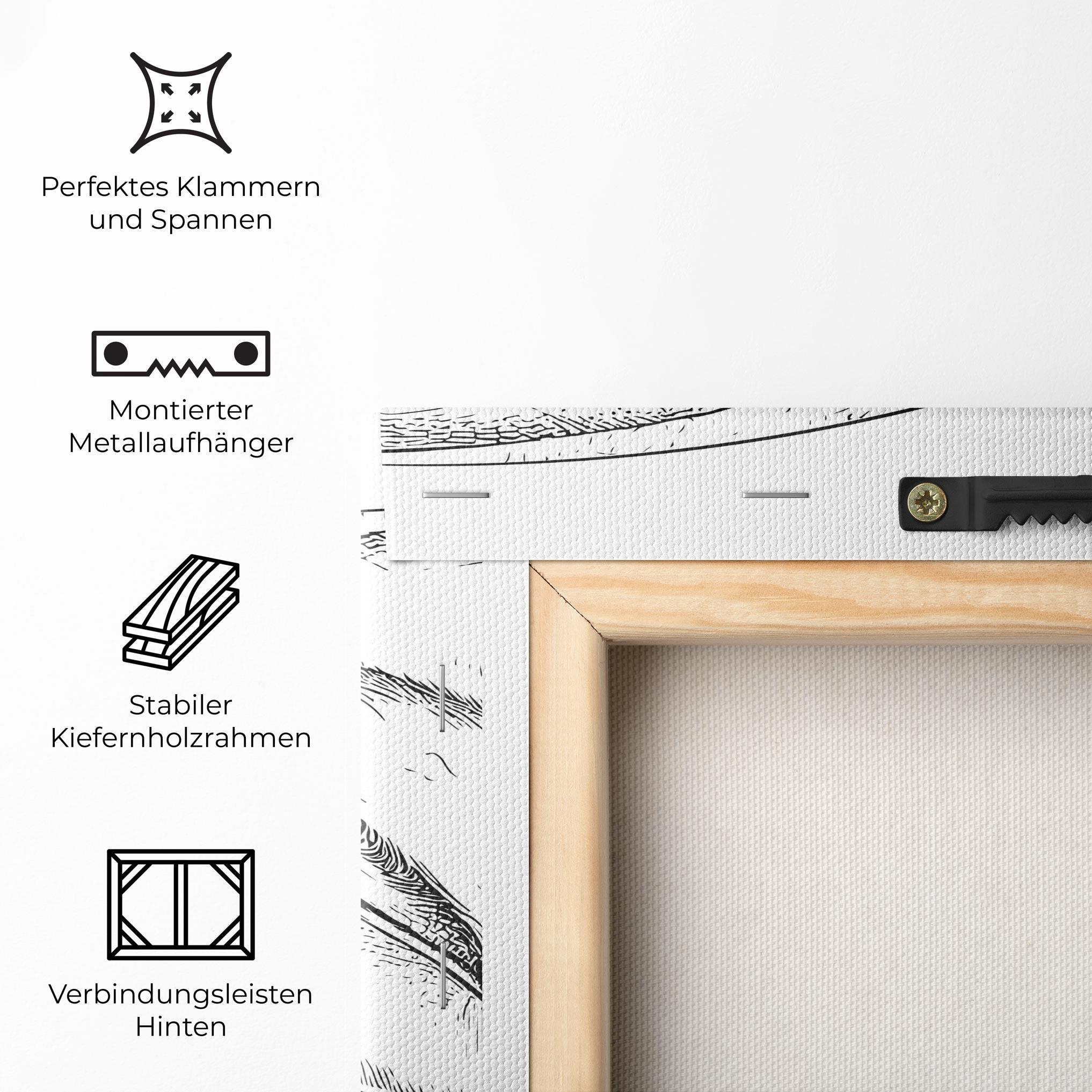 Leinwandbild Dragon Sketch mockup 5