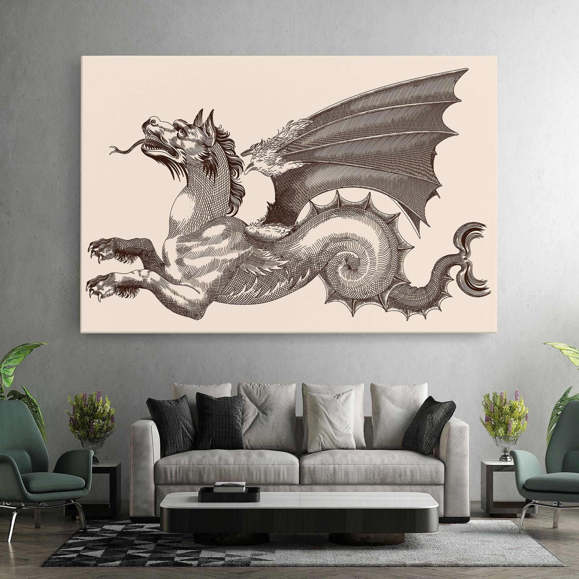 Leinwandbild Brown Dragon mockup 7