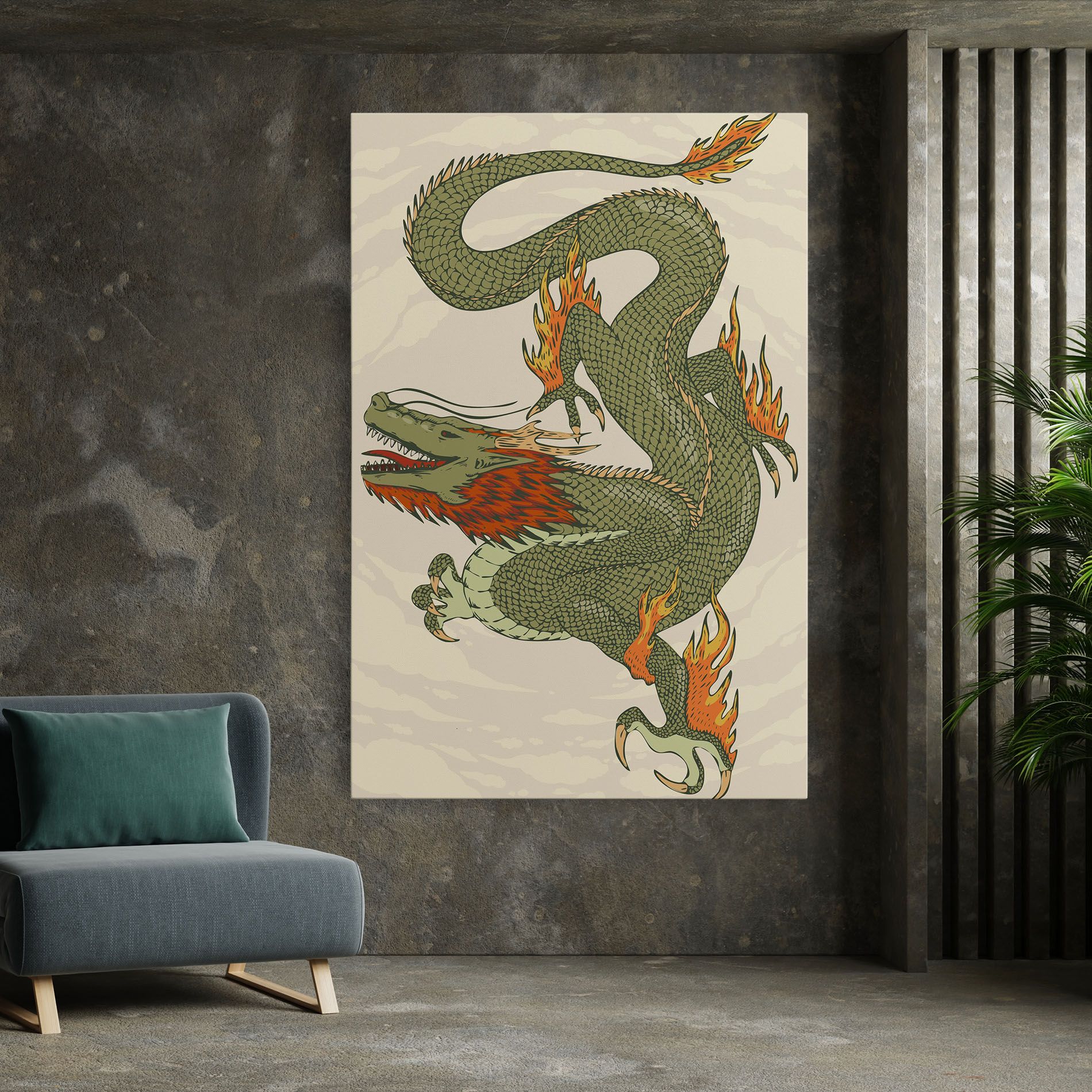 Chinese Dragon Green mockup 7