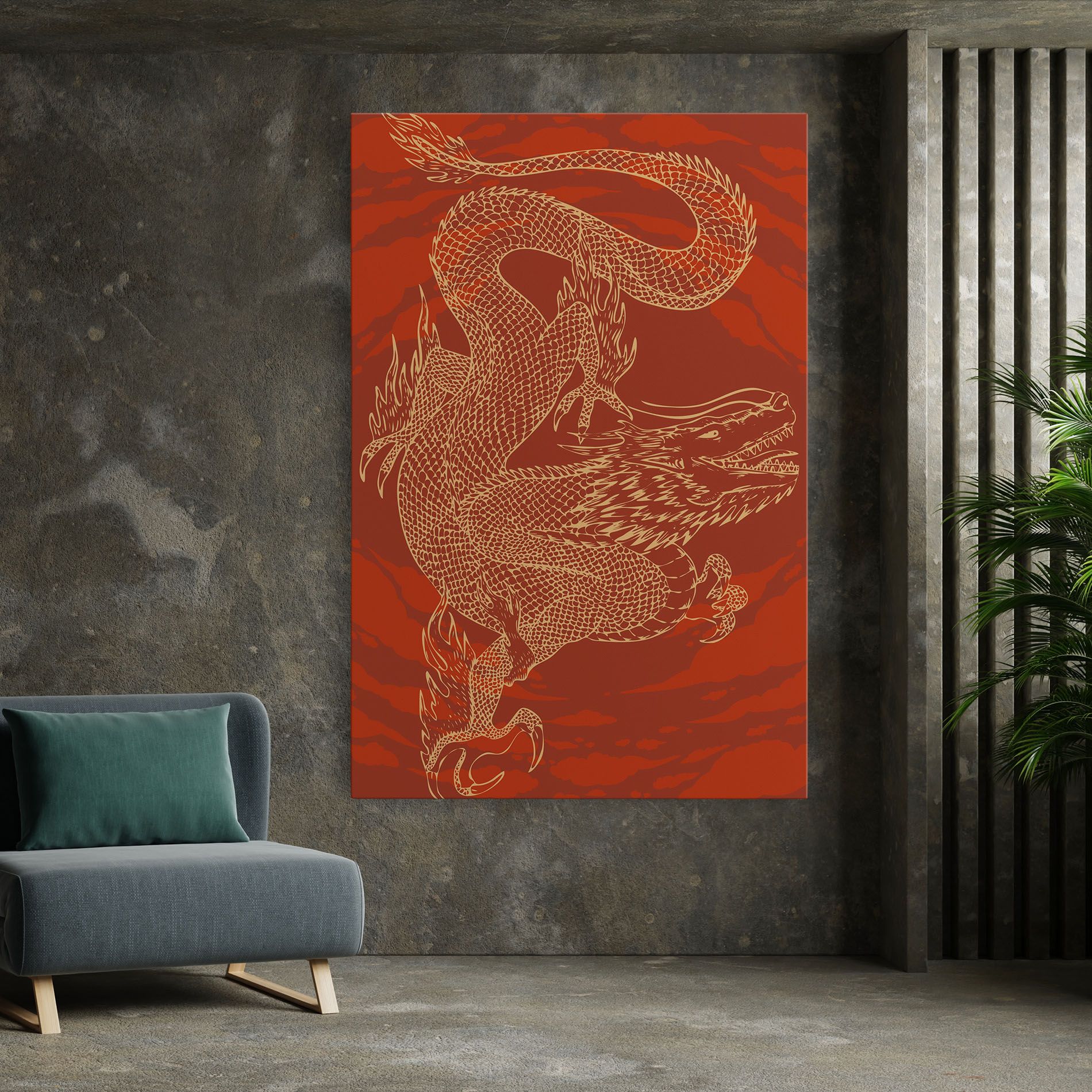 Chinese Dragon Red mockup 7