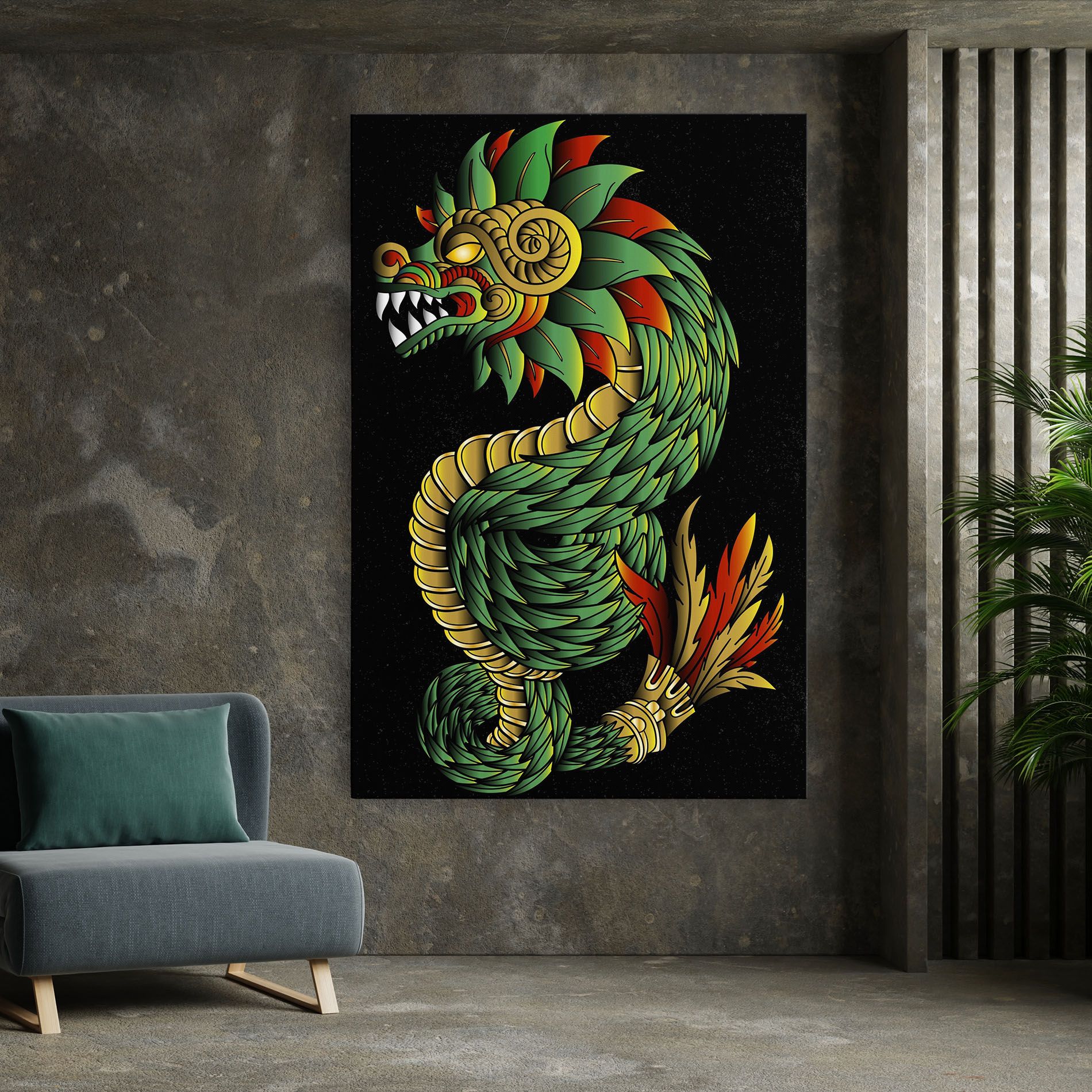 Green Yellow Dragon mockup 7