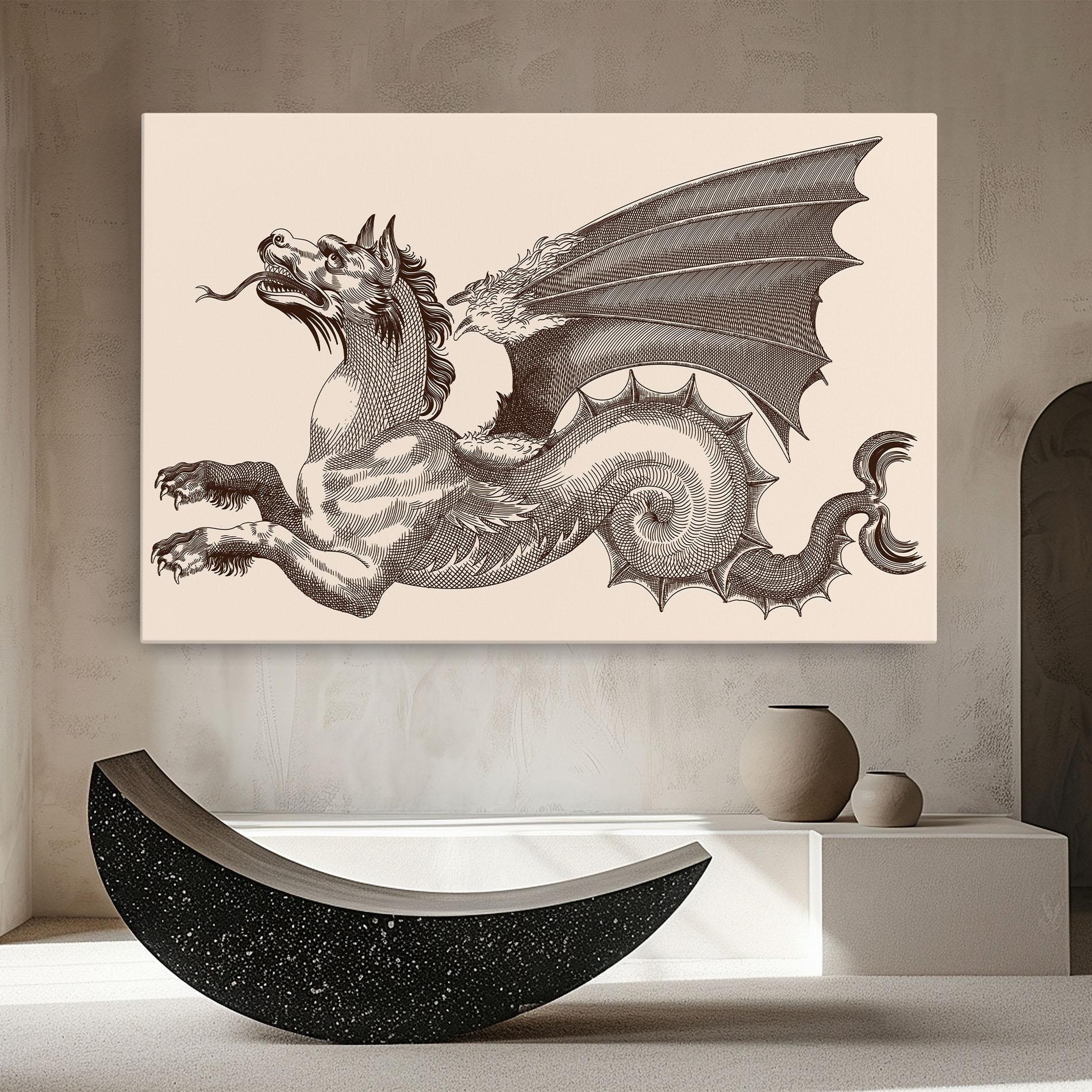 Leinwandbild Brown Dragon mockup 8