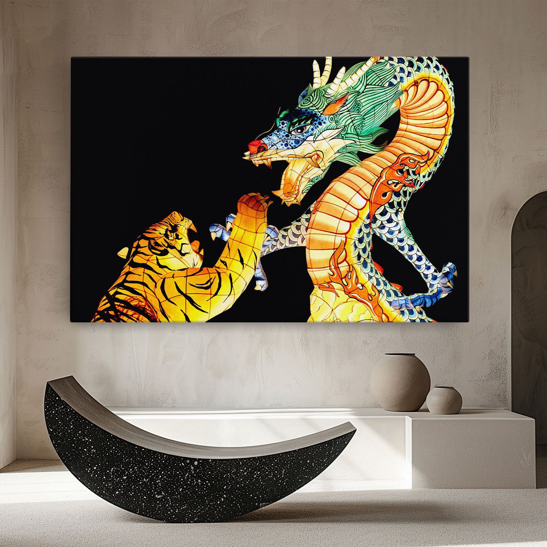 Chinese Dragon And Tiger mockup 8