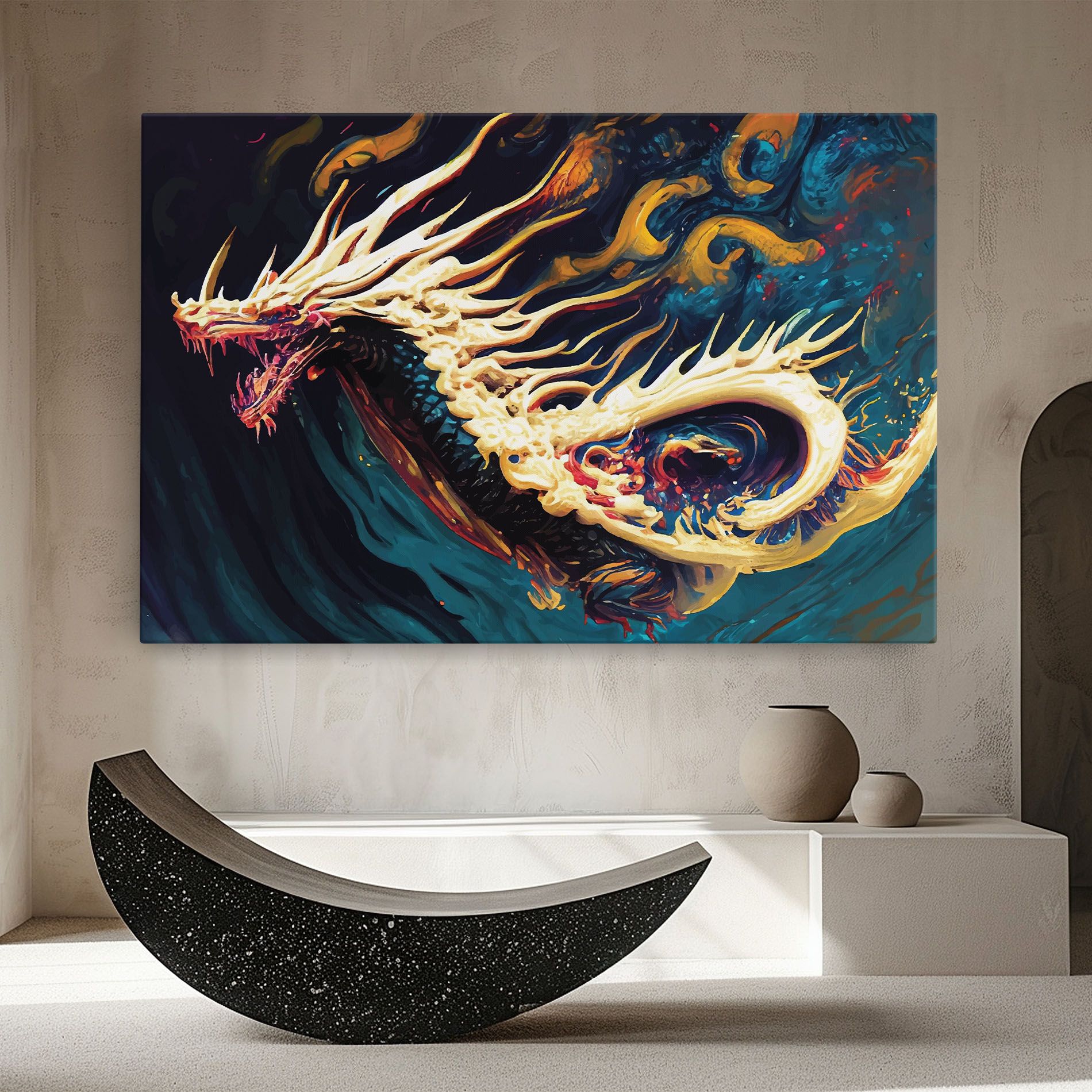 Flying Acrylic Dragon mockup 8