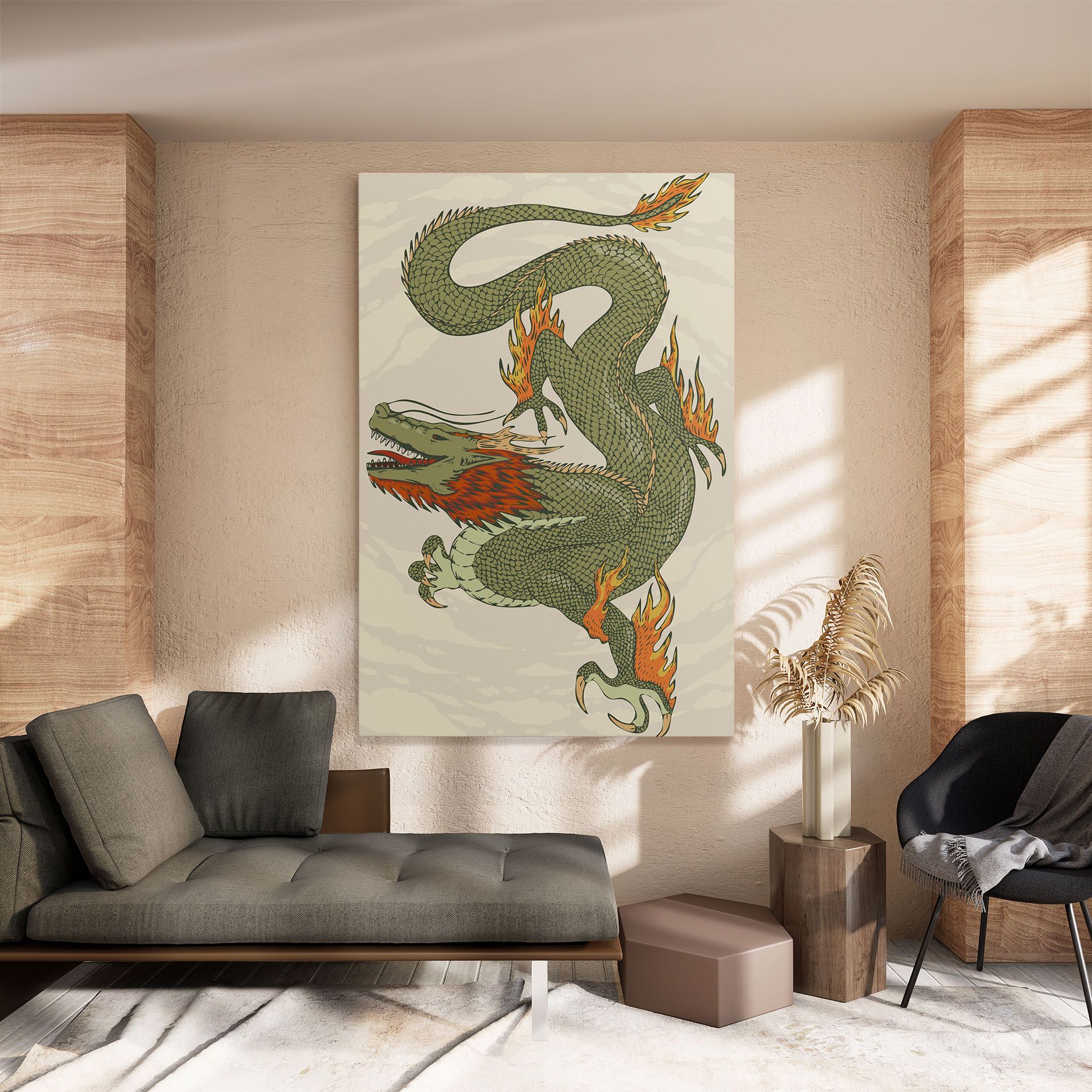 Chinese Dragon Green mockup 8