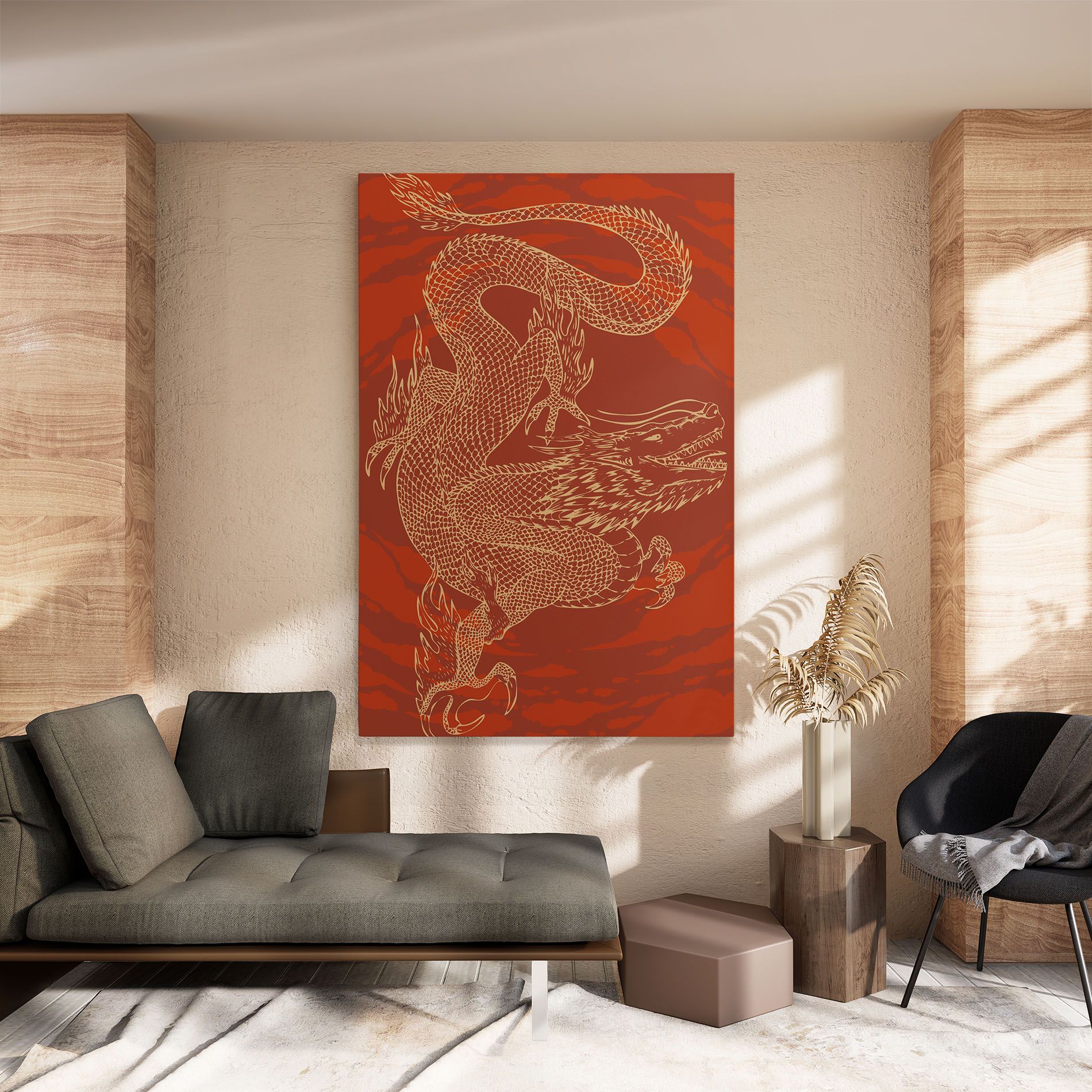 Chinese Dragon Red mockup 8