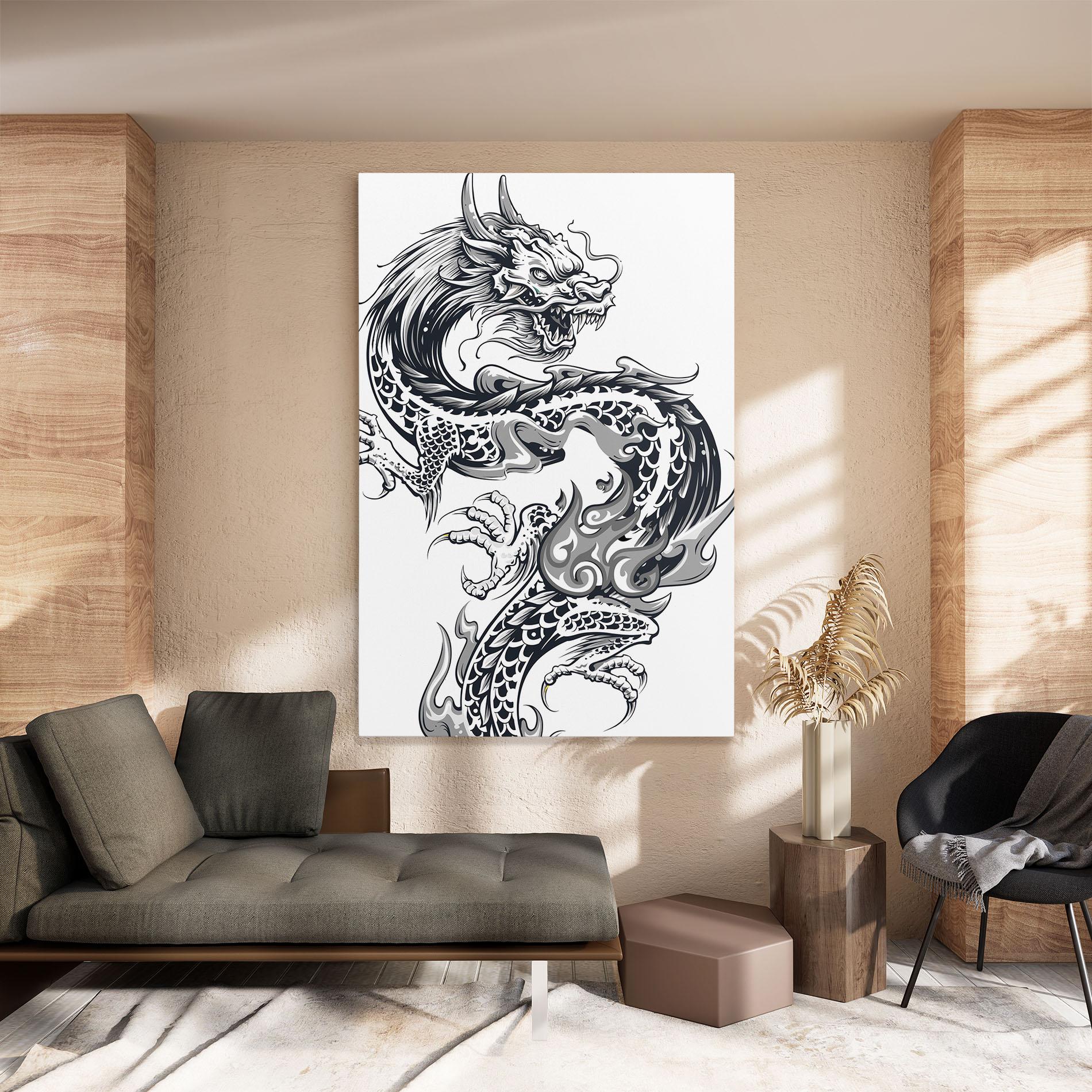 Leinwandbild Dragon Line mockup 8