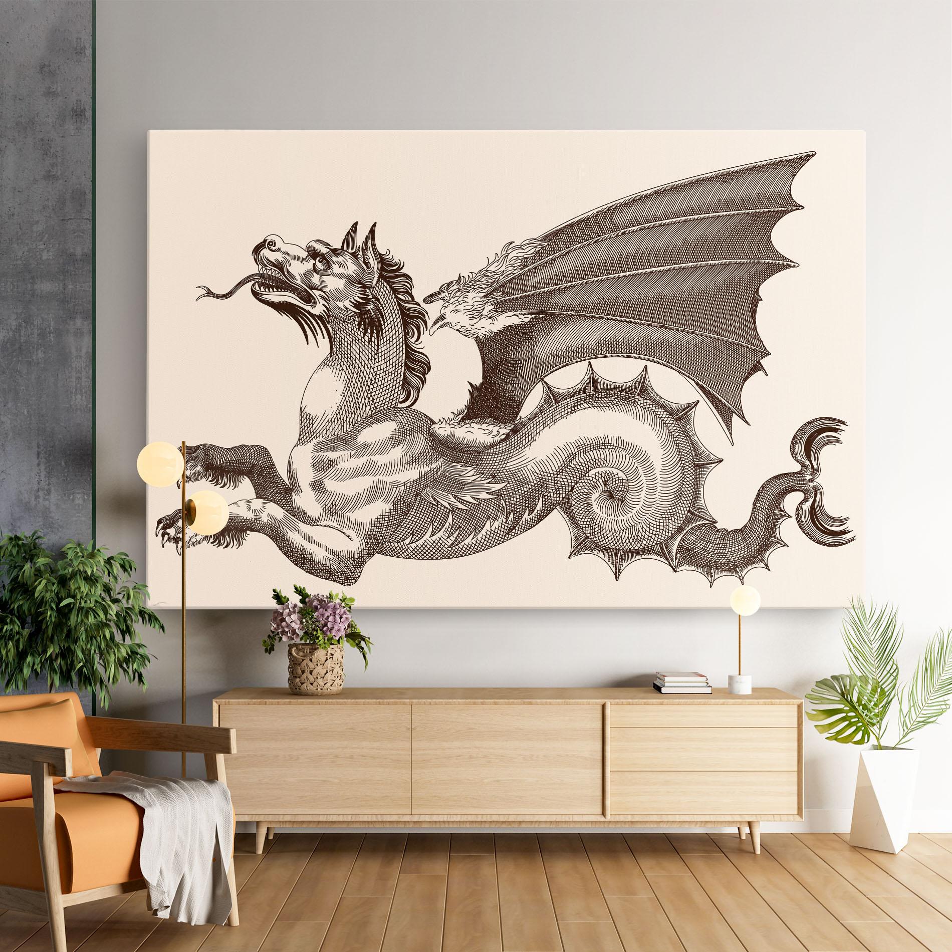 Leinwandbild Brown Dragon mockup 9