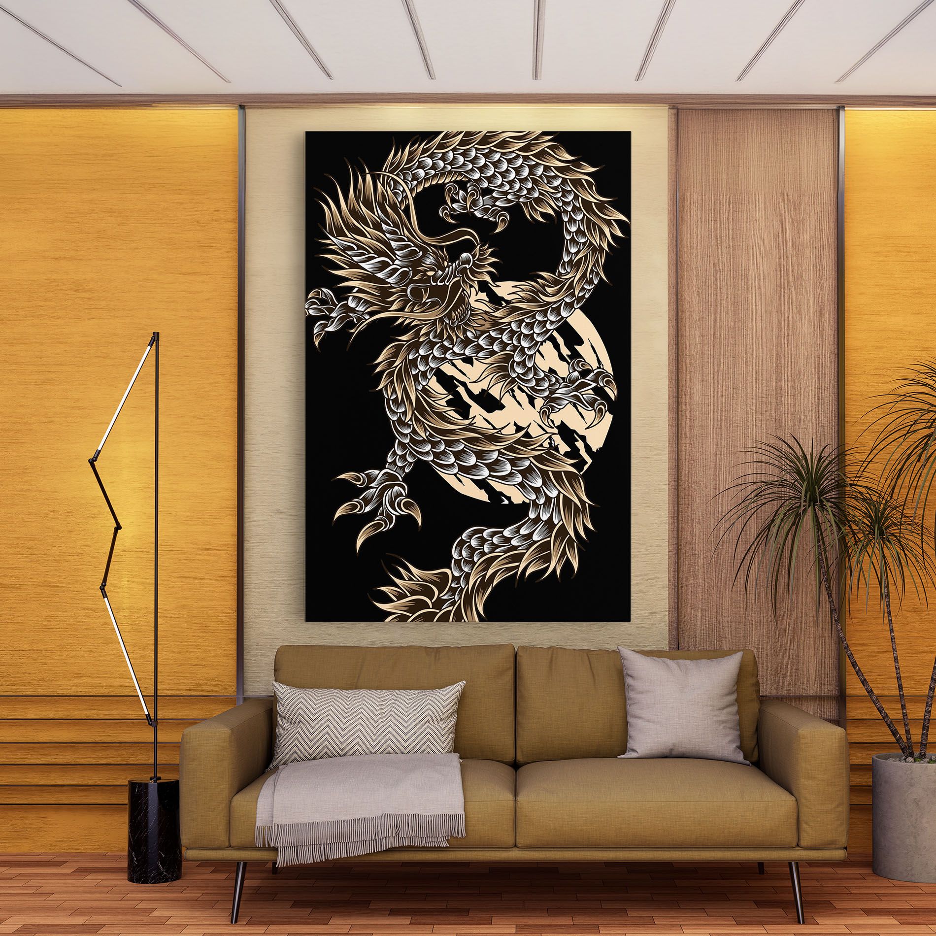 Cream Moon Dragon mockup 9