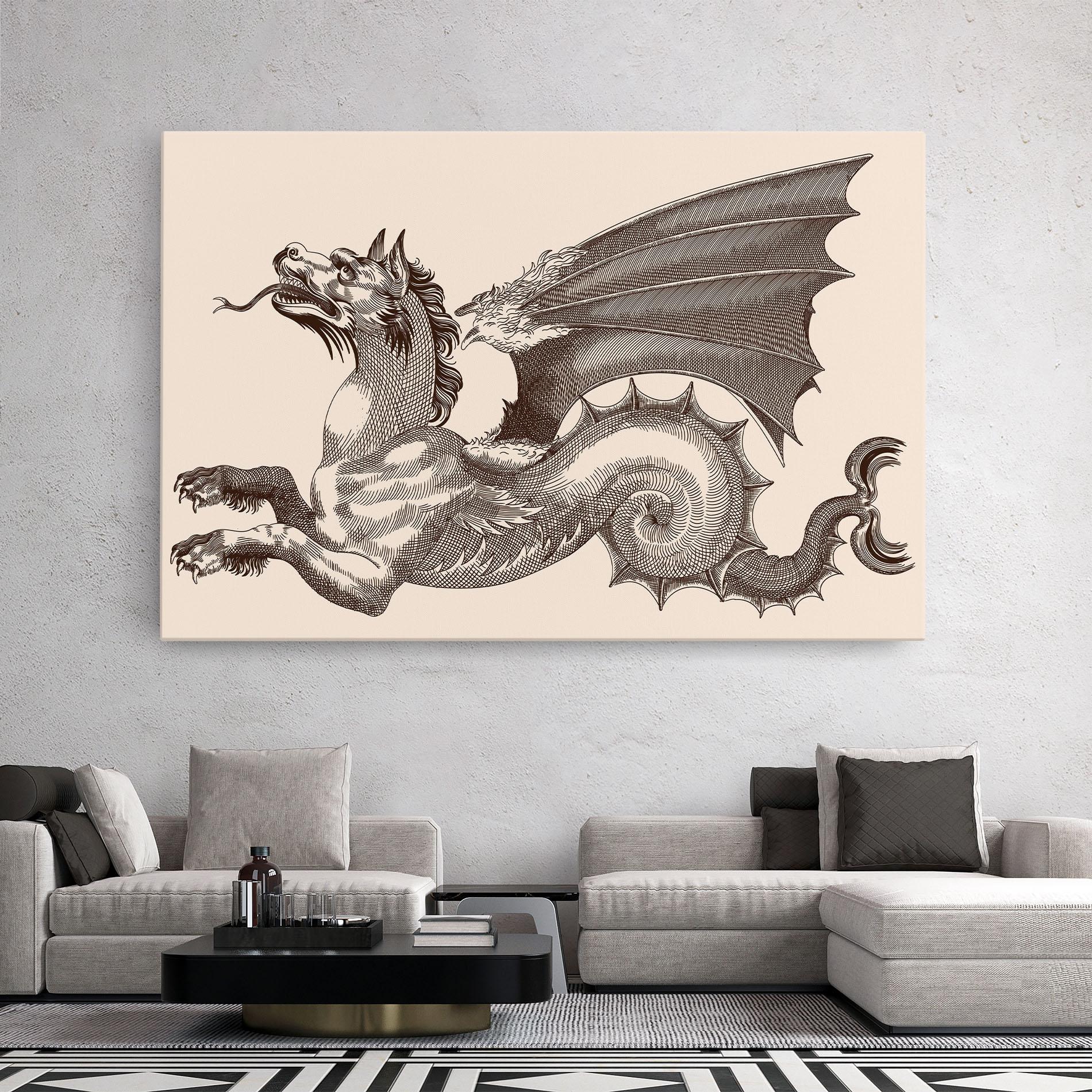 Leinwandbild Brown Dragon mockup 2