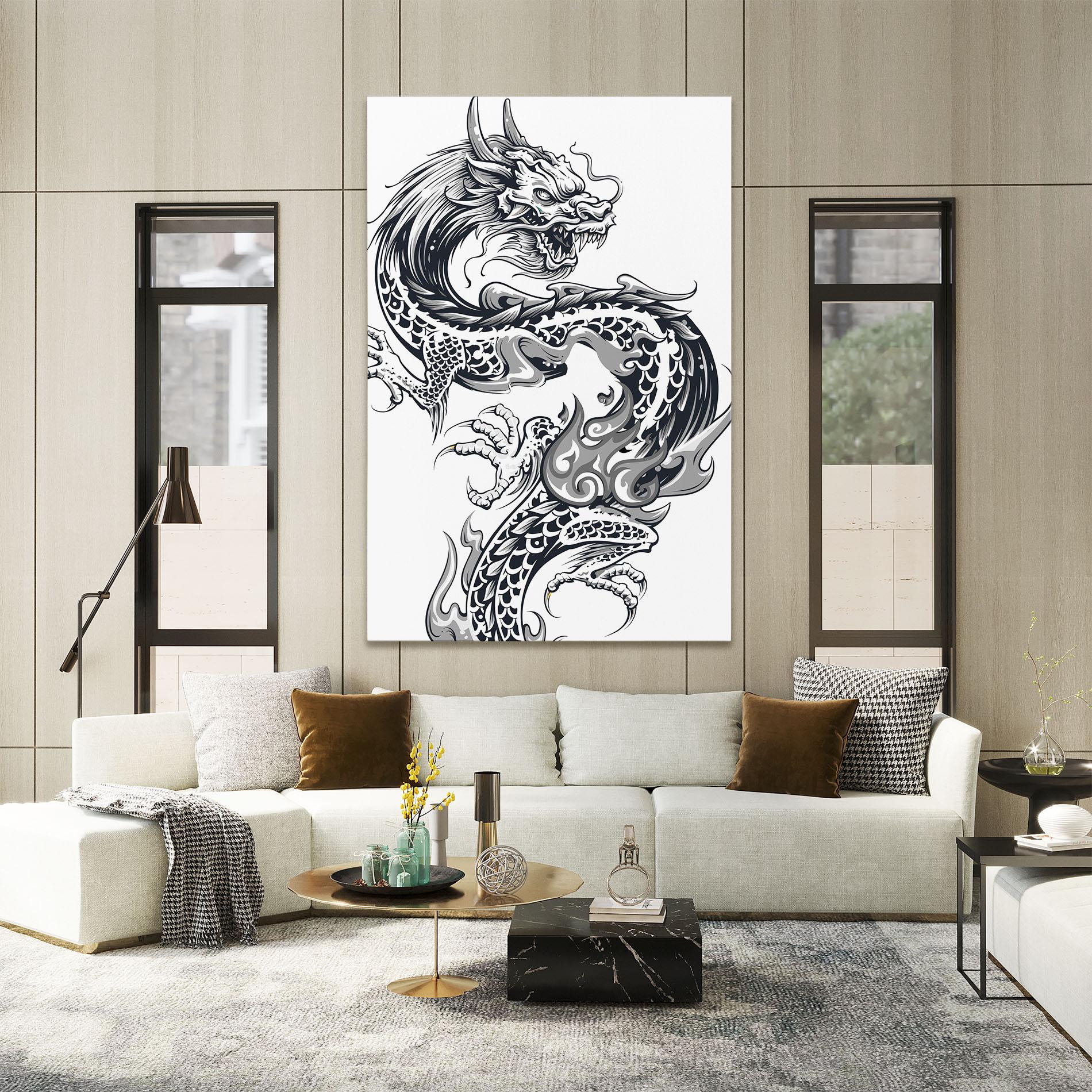 Leinwandbild Dragon Line mockup 2