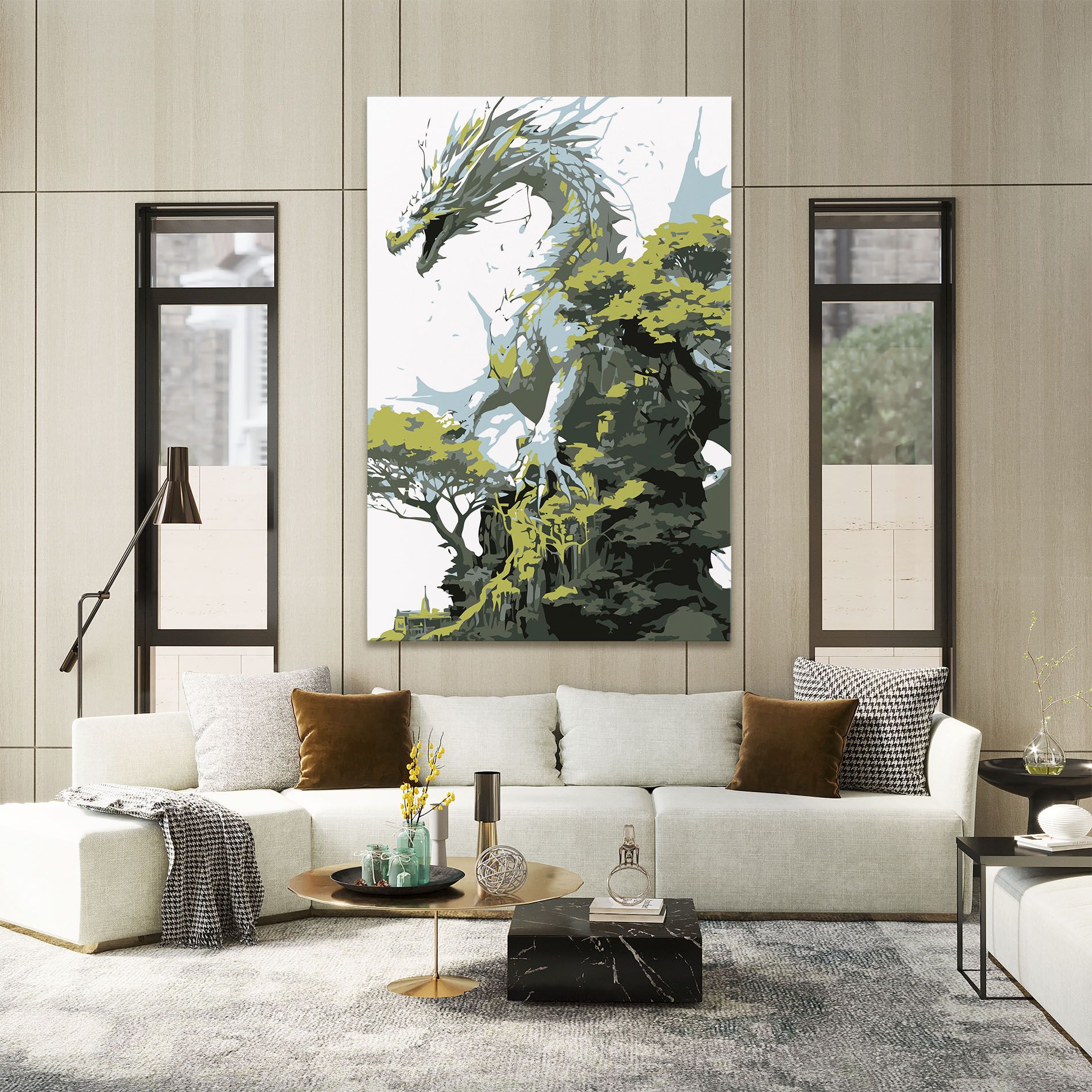 Grey Nature Dragon mockup 2