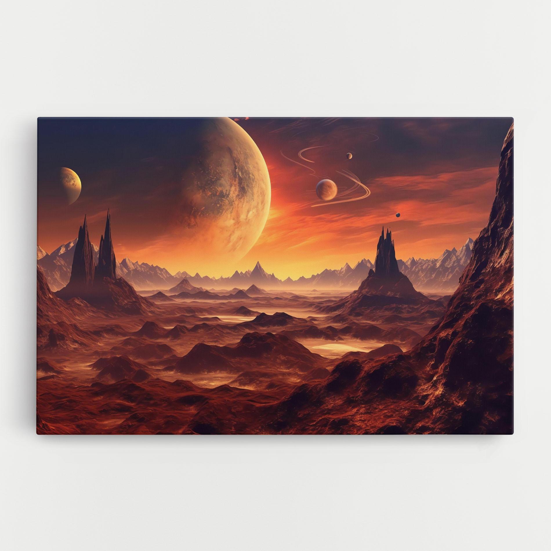 Leinwandbild Fiery Orange Sunset mockup 0