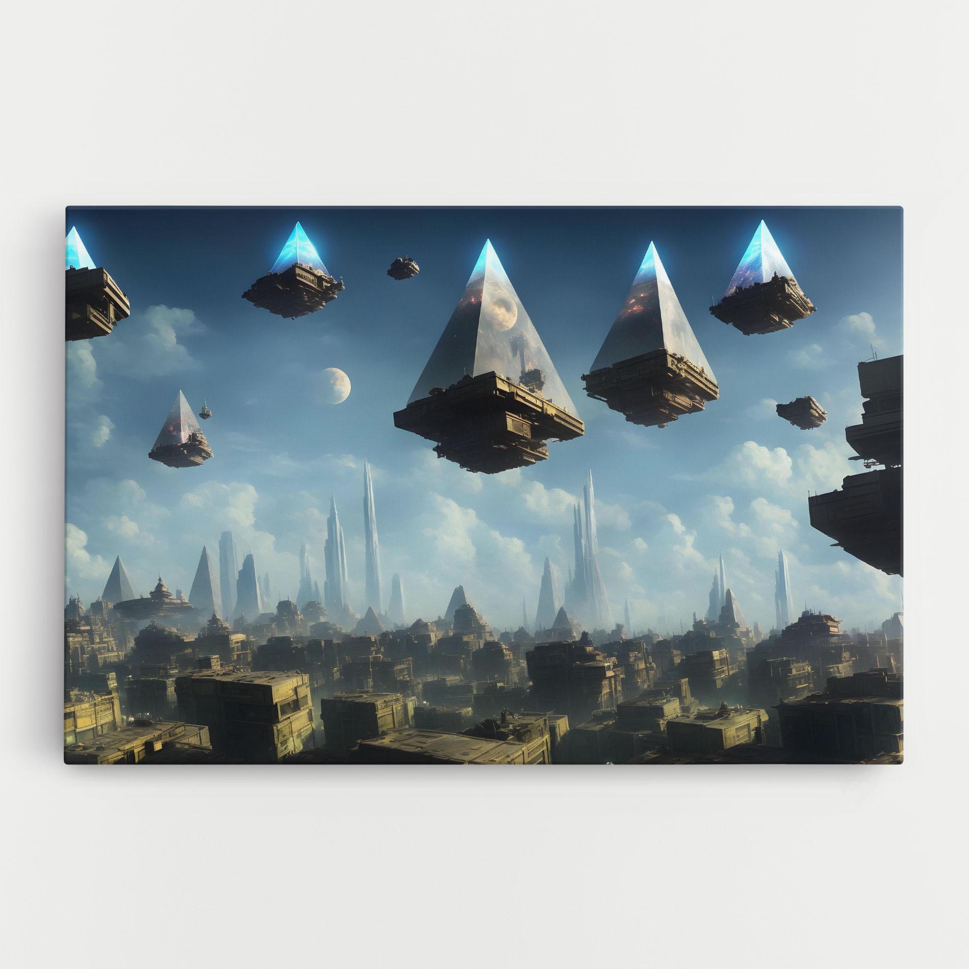 Leinwandbild Flying Piramids mockup 0