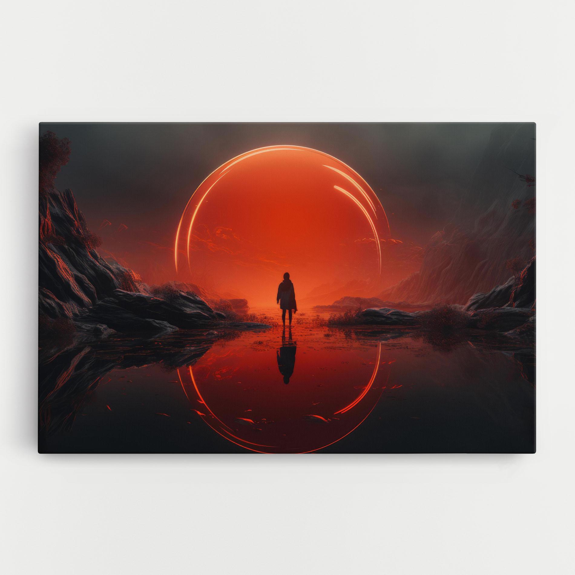 Leinwandbild Man Orange Orb mockup 0