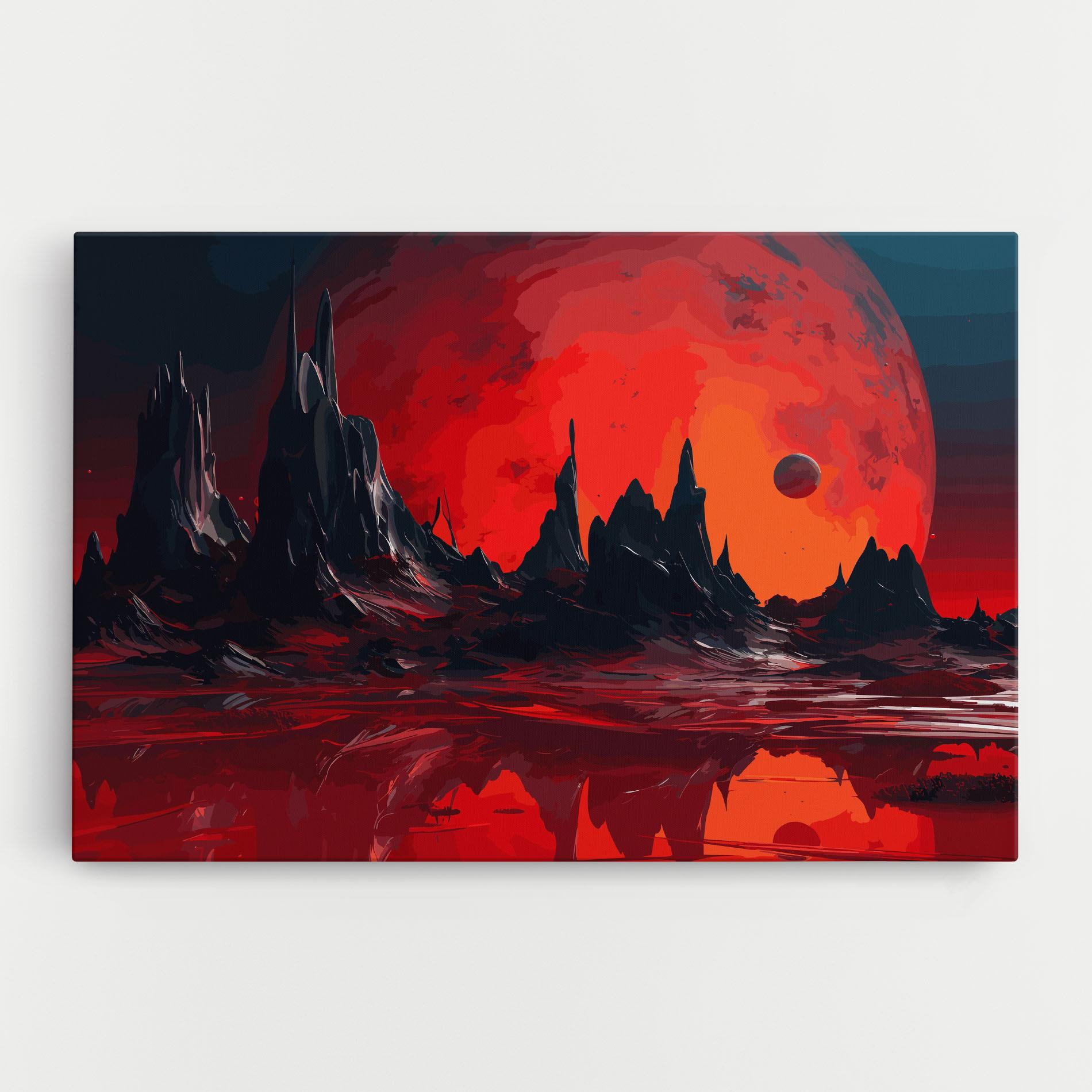 Leinwandbild Red Moon World mockup 0