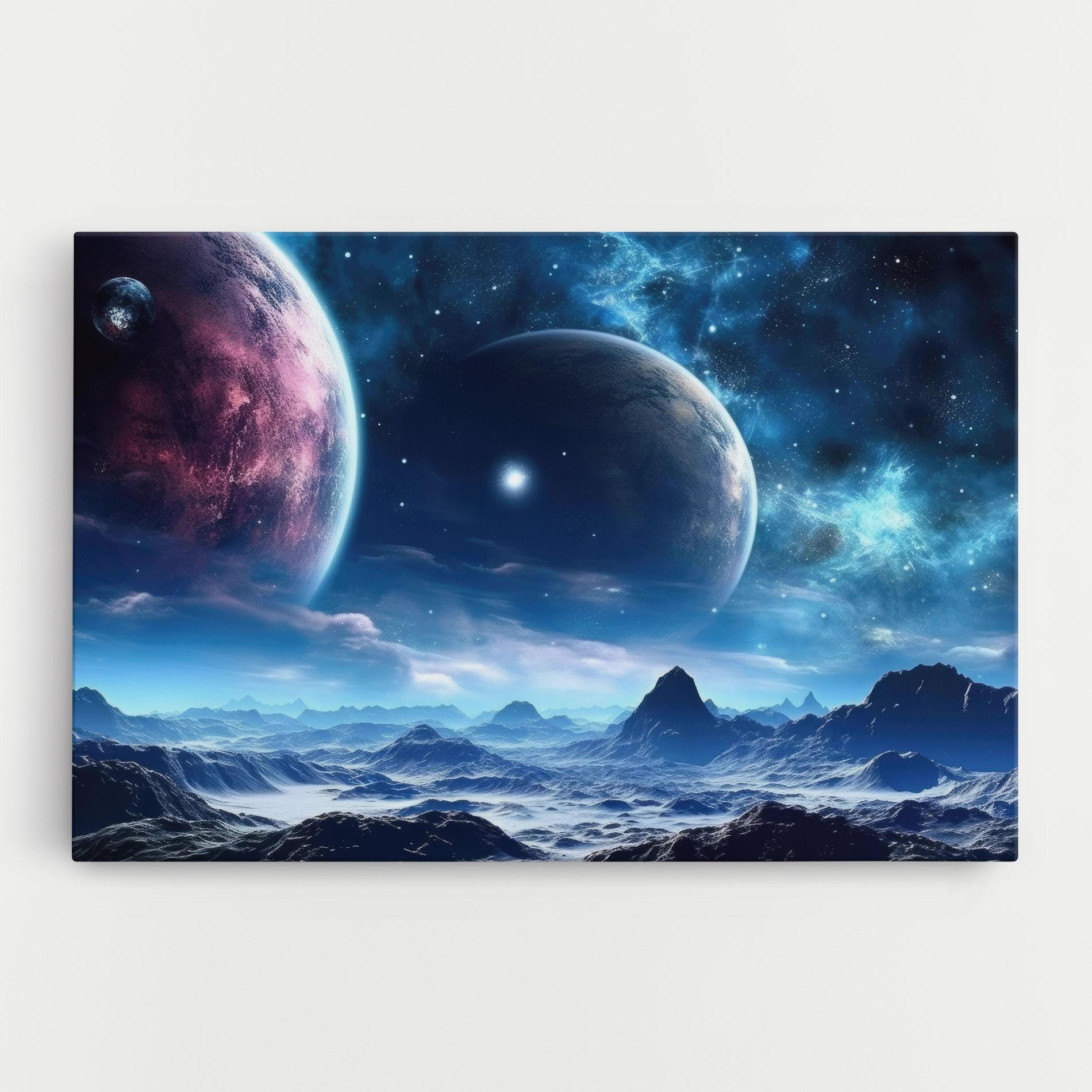 Leinwandbild Space Planets And Stars mockup 0
