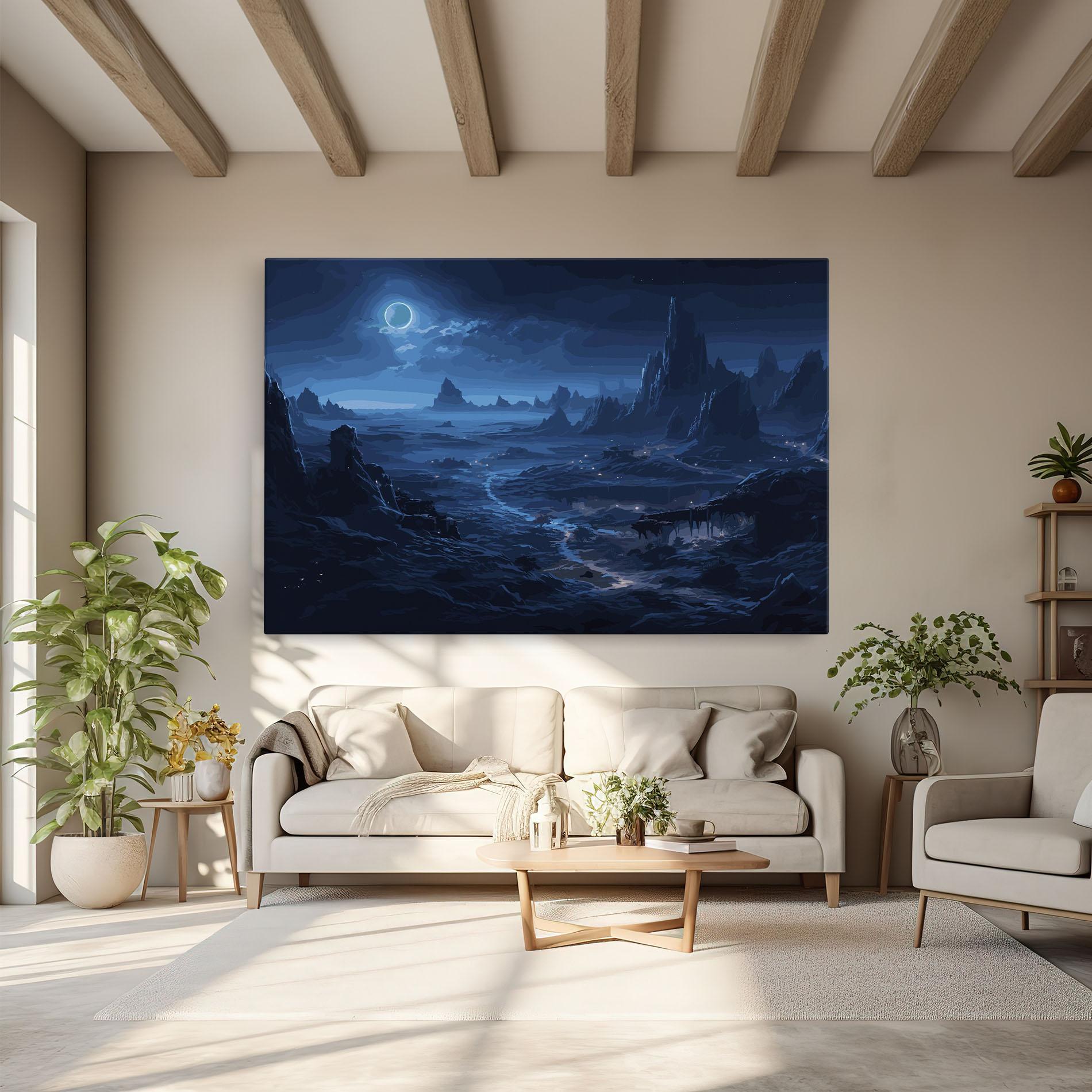 Leinwandbild Blue Art World mockup 6