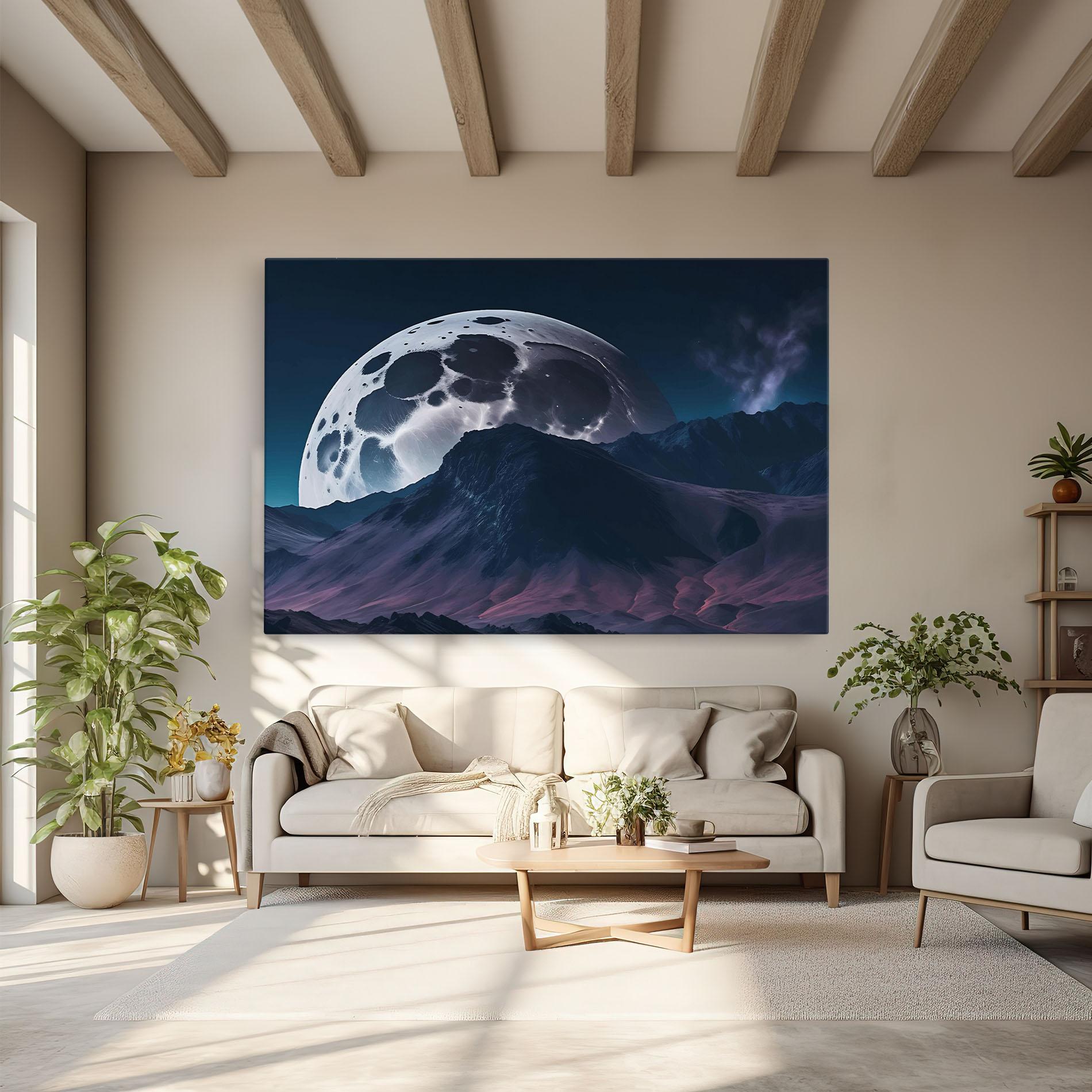 Leinwandbild Full Moon Smoke mockup 6