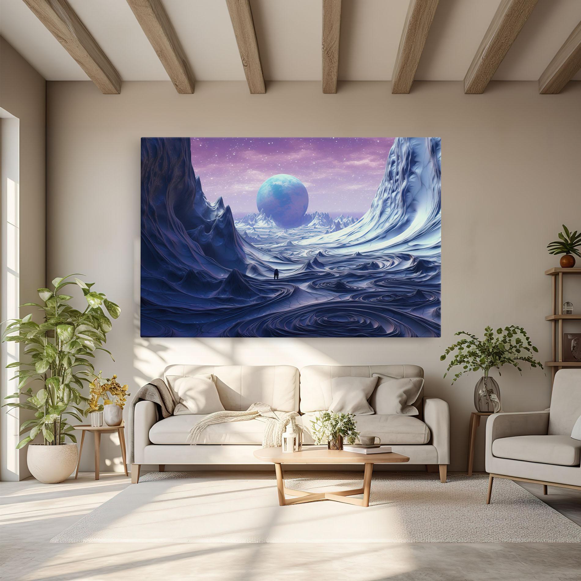 Leinwandbild Snowy Landscape Art mockup 6