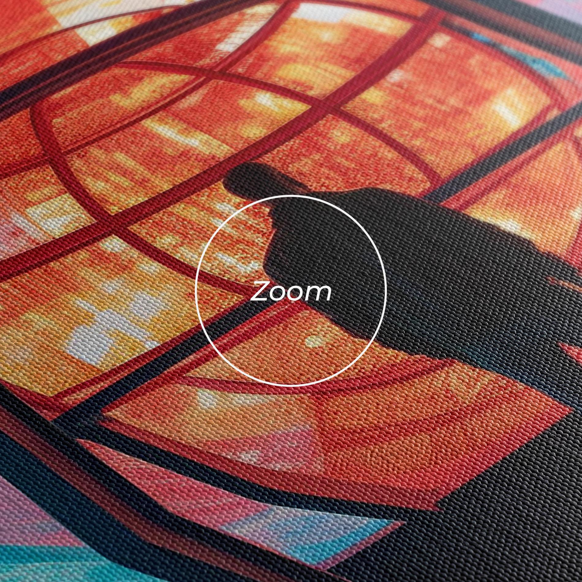 Leinwandbild Tunnel Red Blue Light mockup 3