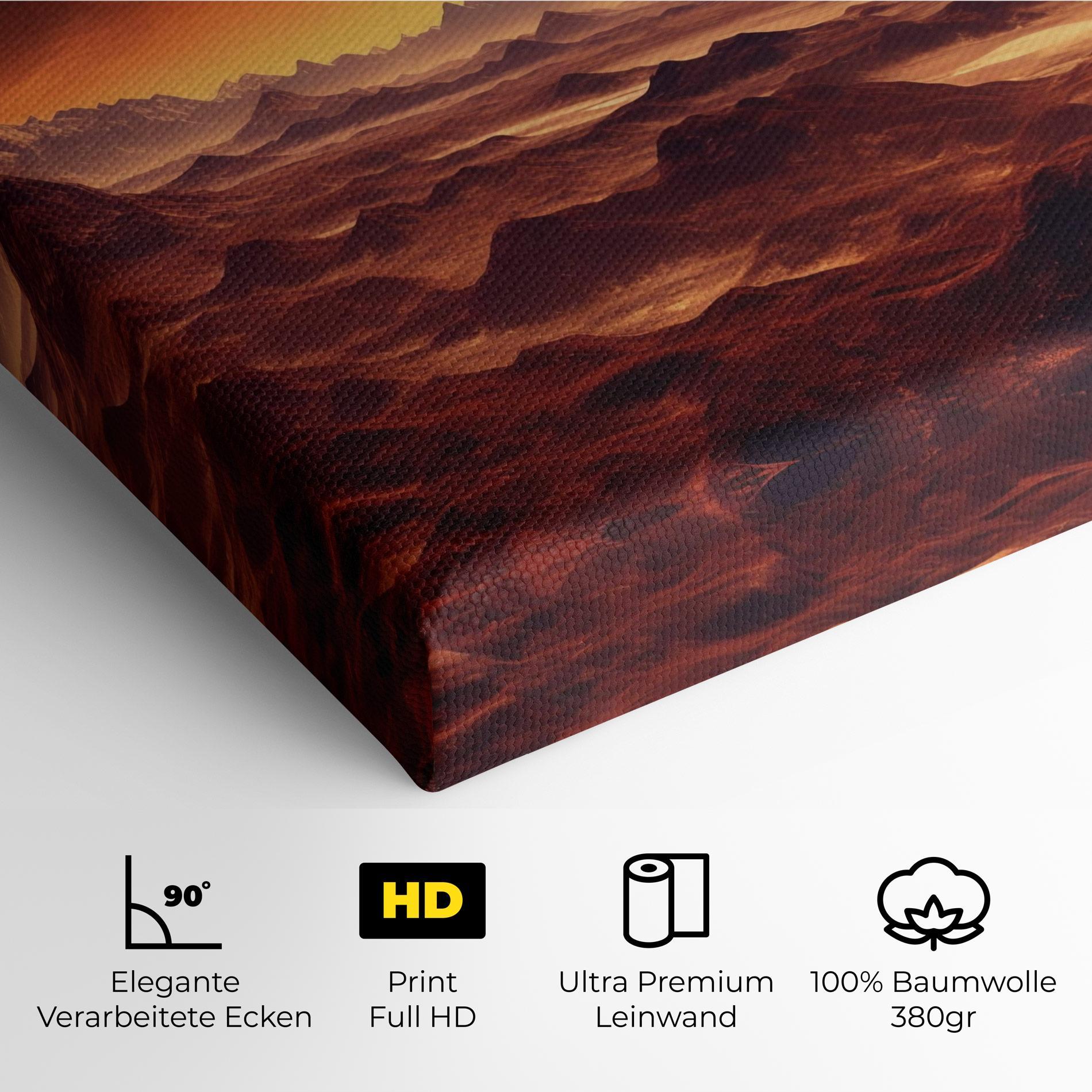 Leinwandbild Fiery Orange Sunset mockup 4