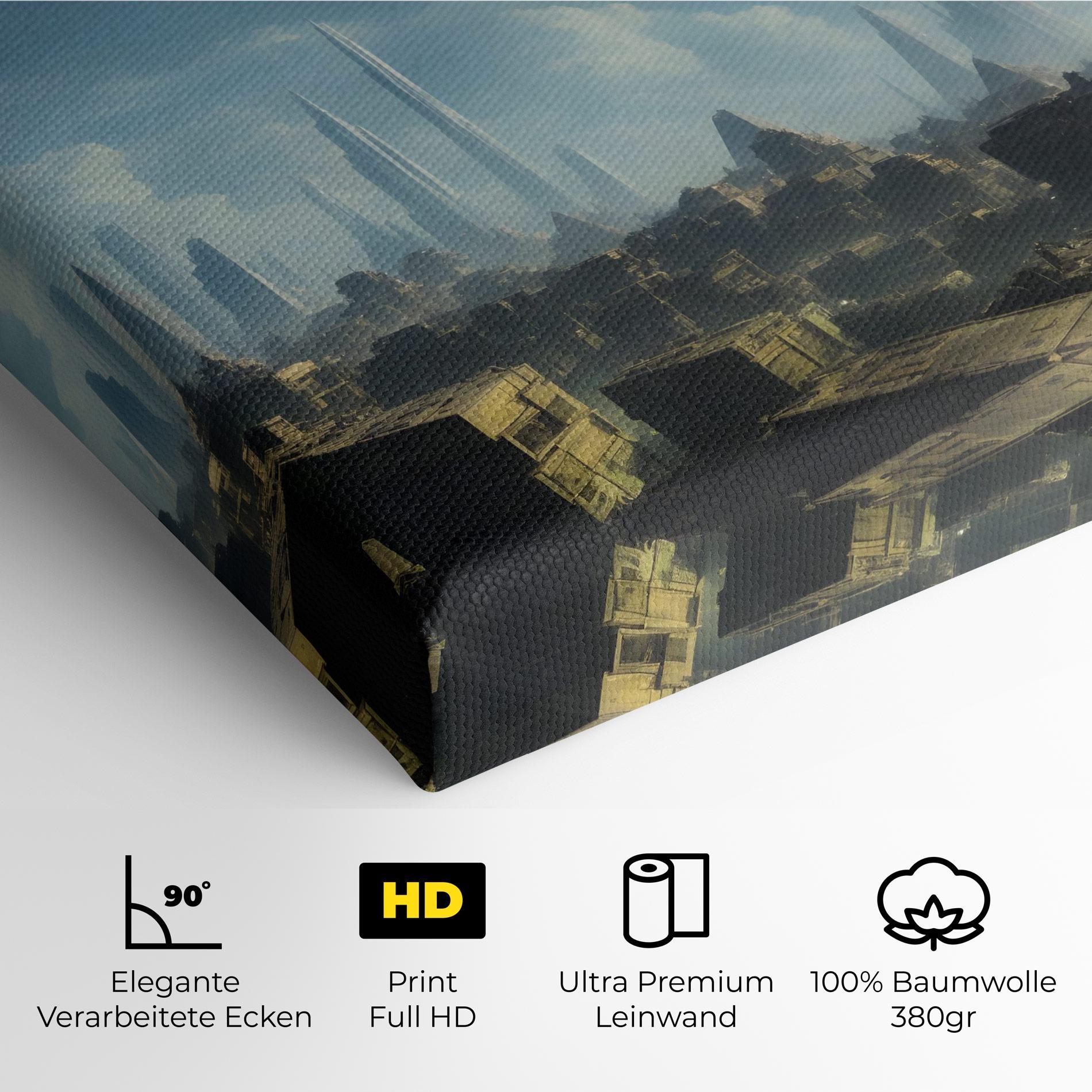 Leinwandbild Flying Piramids mockup 4