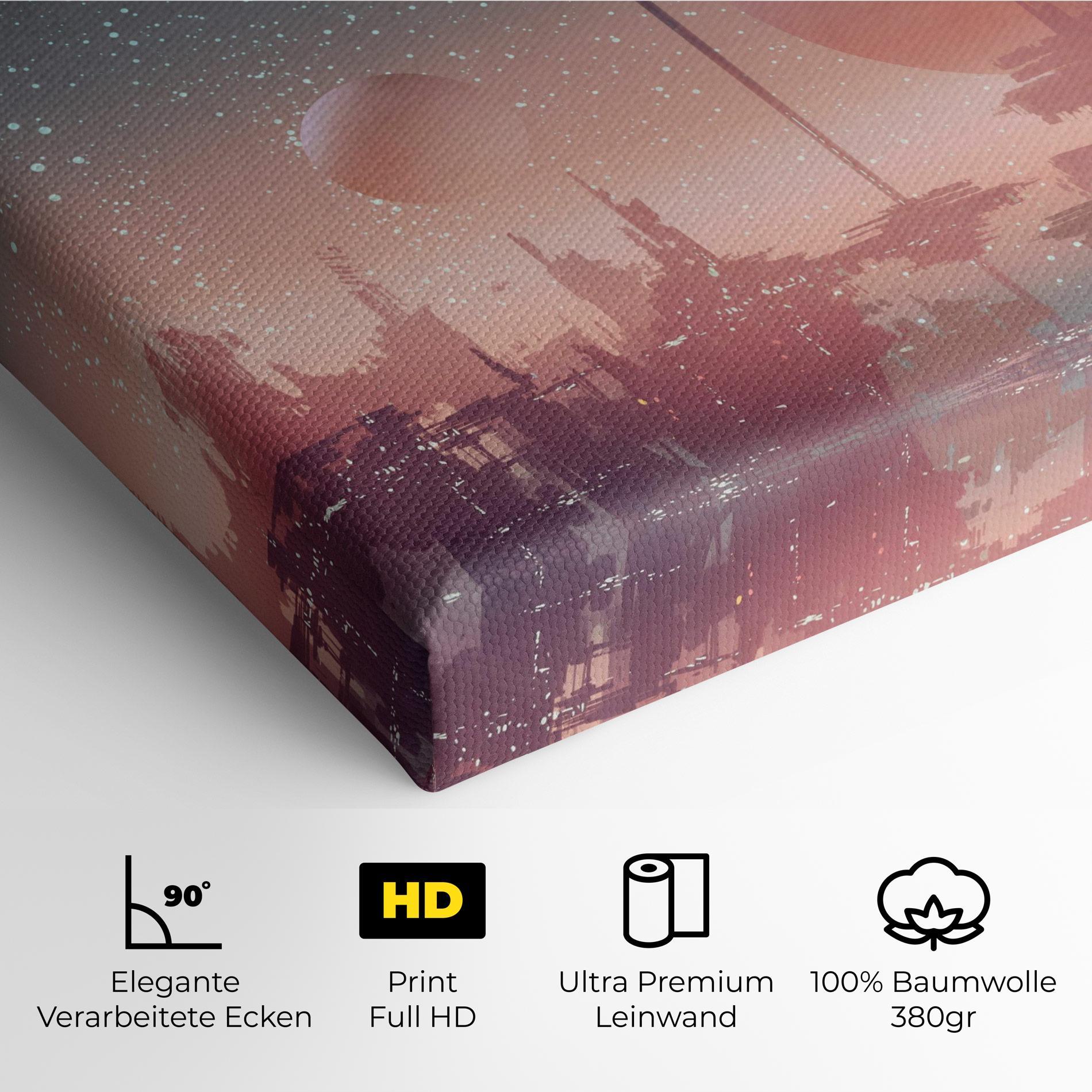 Leinwandbild Futuristic Alien Buildings mockup 4